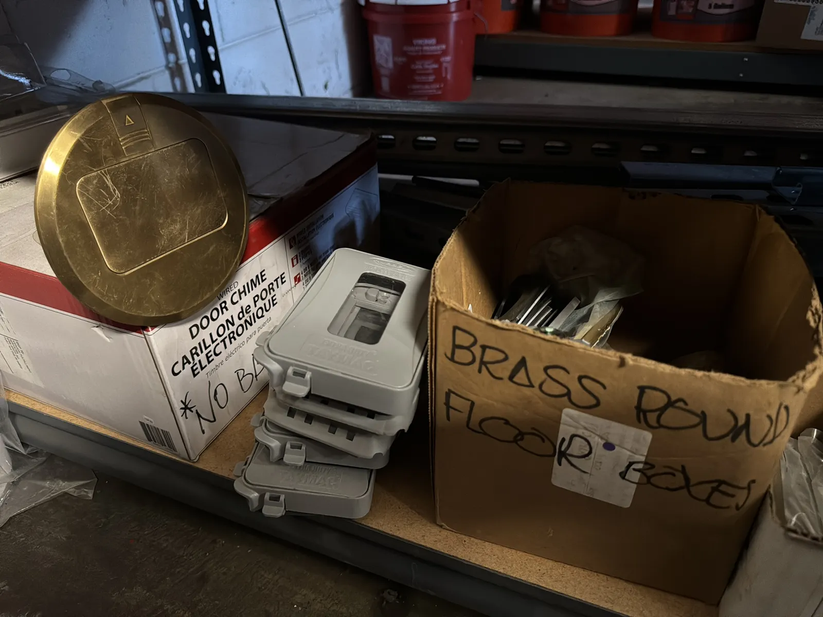 Contents Of (1) Shelf: Assorted Electrical Supply, Strut Channel, Door Chime And More, photo 7 of 7
