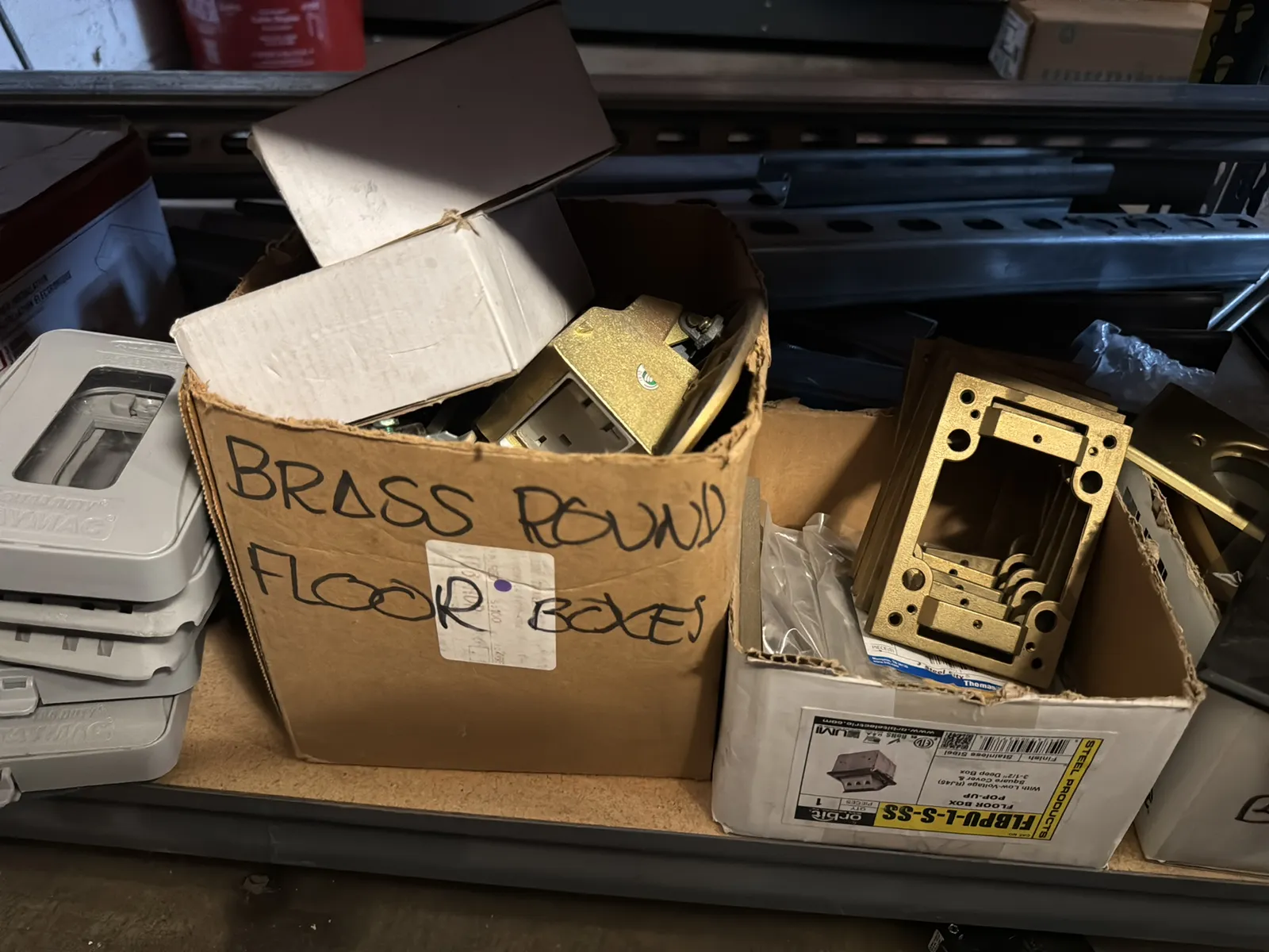 Contents Of (1) Shelf: Assorted Electrical Supply, Strut Channel, Door Chime And More, photo 6 of 7