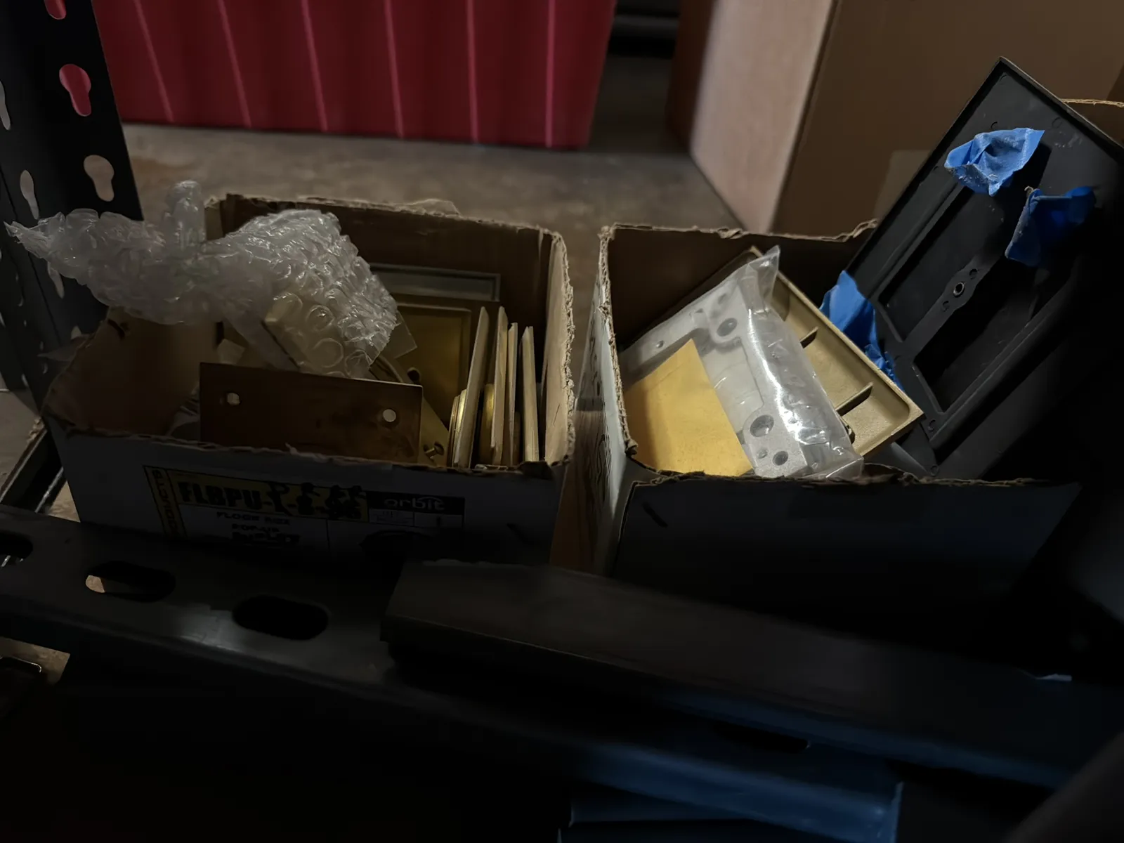 Contents Of (1) Shelf: Assorted Electrical Supply, Strut Channel, Door Chime And More, photo 3 of 7