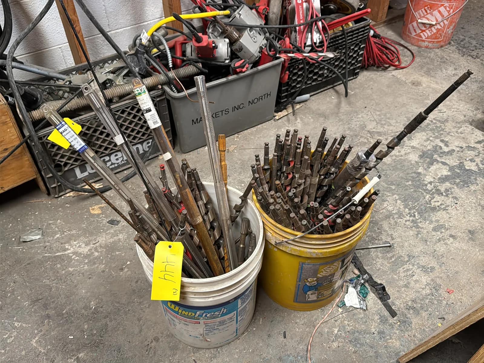 (2) Buckets Of Drill Bits, photo 1 of 11