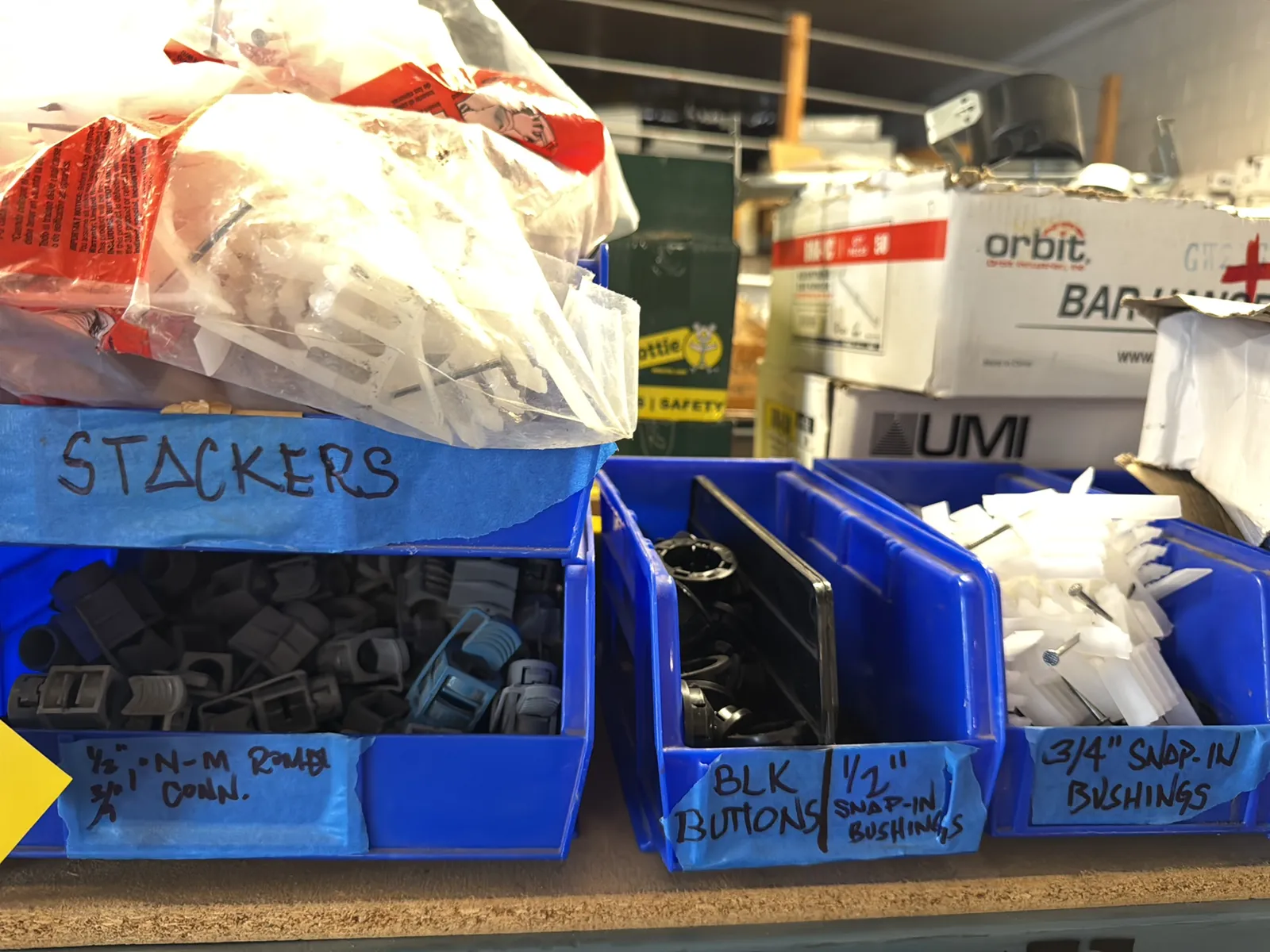 Contents Of Top (4) Racks: Assorted Electrical Supply, Cable Management, Bar Hangers And More, photo 4 of 16