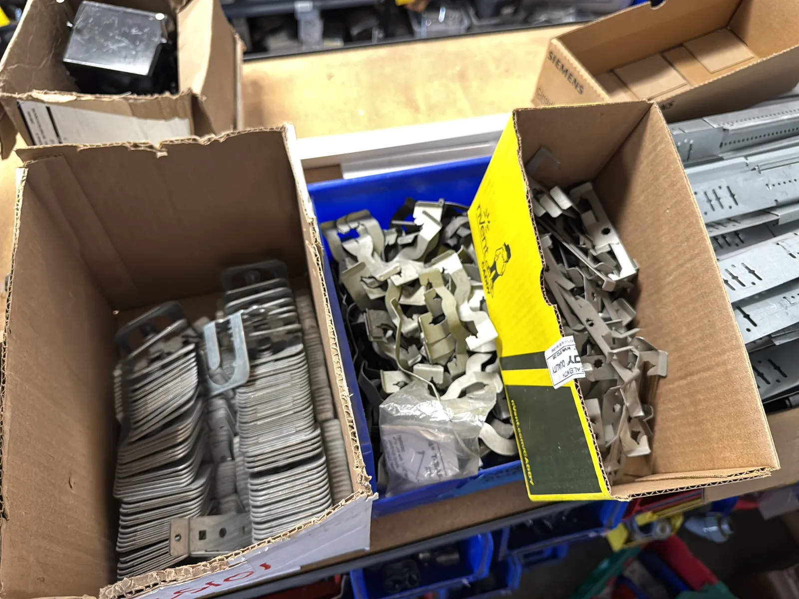 Contents Of Top (4) Racks: Assorted Electrical Supply, Cable Management, Bar Hangers And More, photo 8 of 16