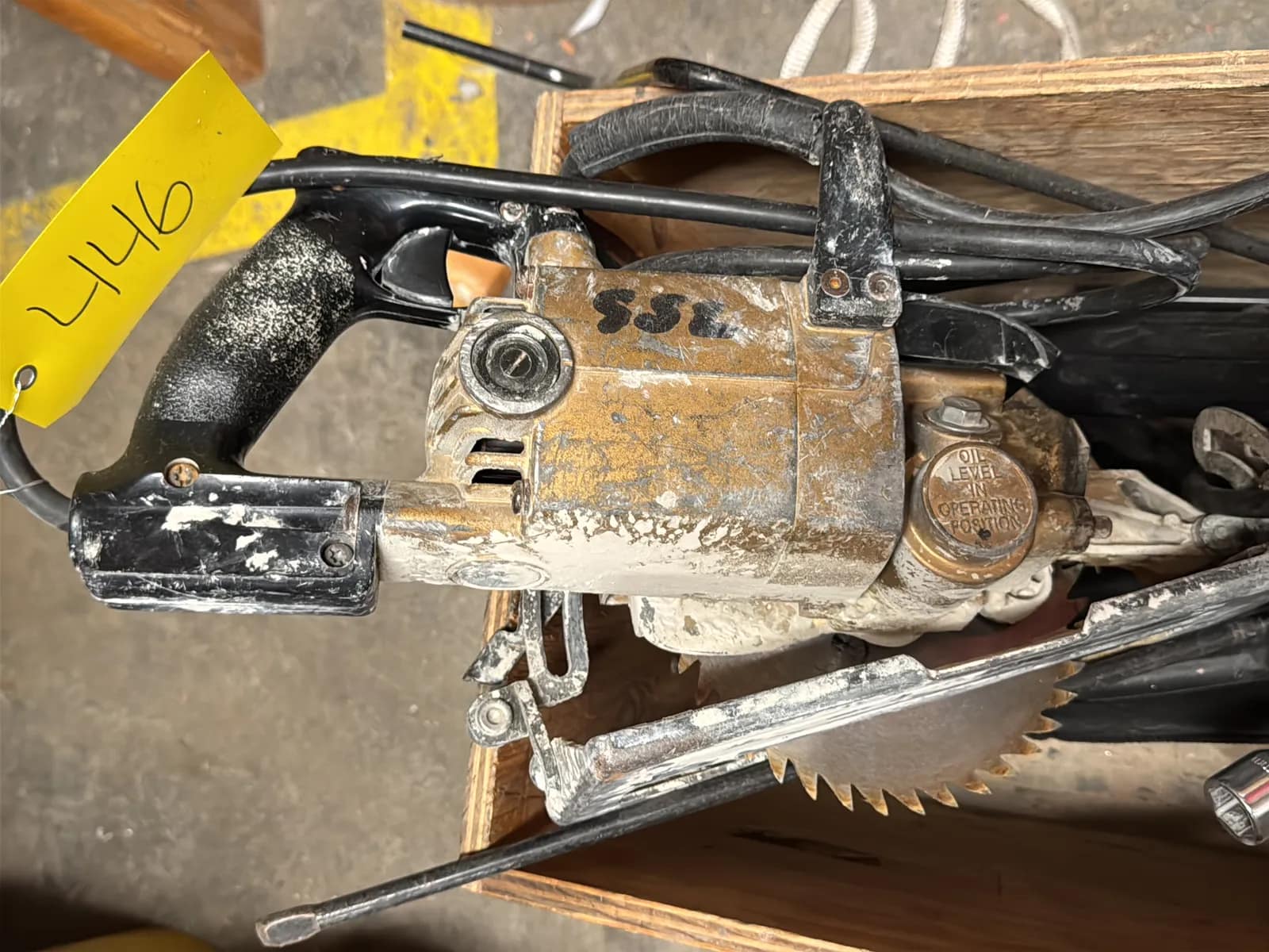Crate And Contents: Saw, Star Wrenches, And Bottle Jack, photo 3 of 8