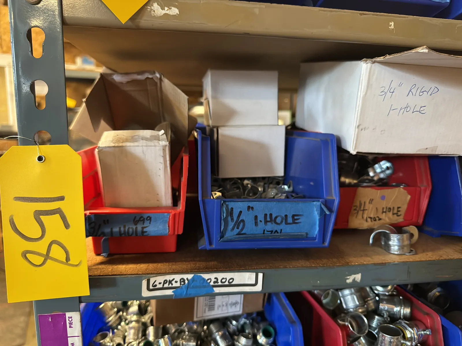 Contents Of (1) Shelf: Assorted Electrical Supply, Coupling Hardware And More, photo 1 of 7
