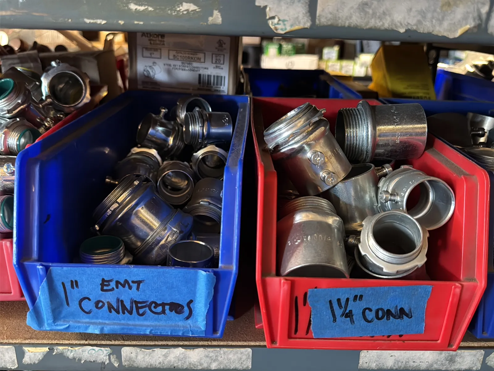 Contents Of (1) Shelf: Assorted Electrical Supply, Coupling Hardware And More, photo 4 of 10
