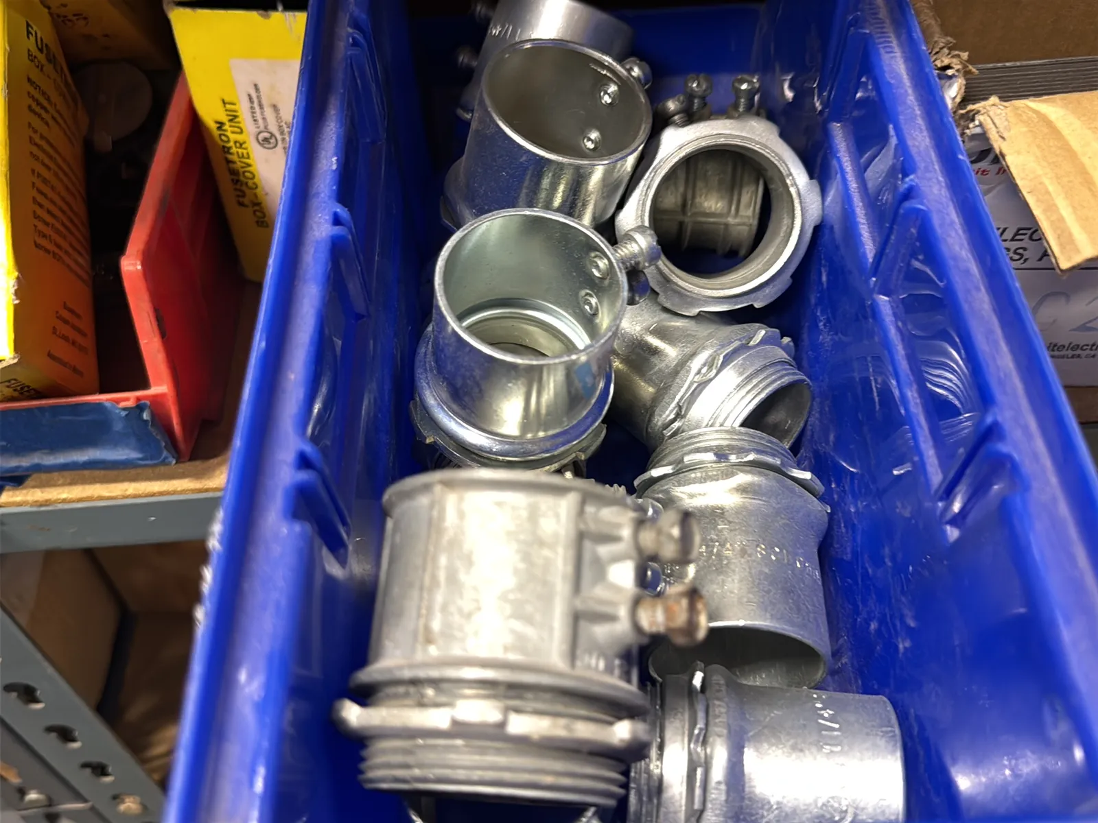 Contents Of (1) Shelf: Assorted Electrical Supply, Coupling Hardware And More, photo 9 of 10