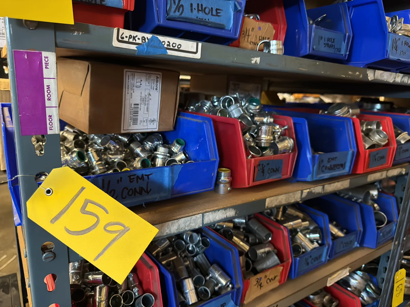 Contents Of (1) Shelf: Assorted Electrical Supply, Coupling Hardware And More, photo 1 of 10