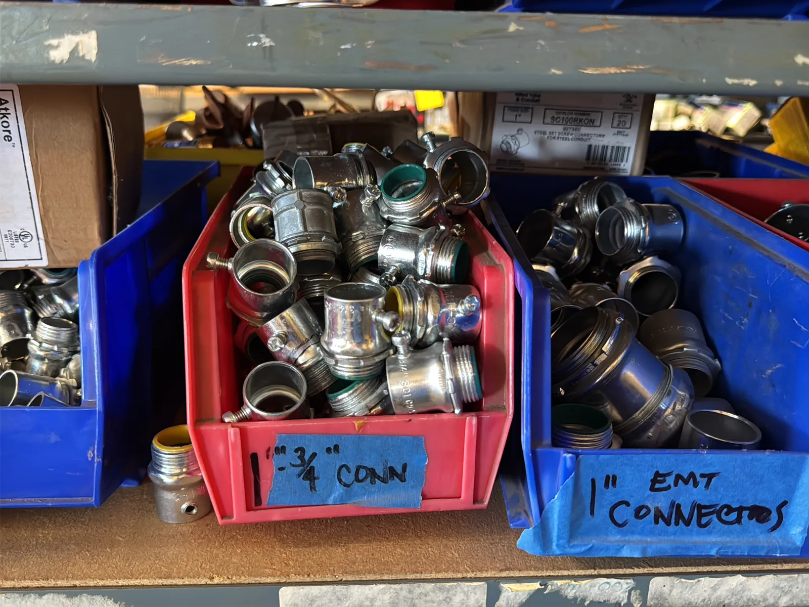 Contents Of (1) Shelf: Assorted Electrical Supply, Coupling Hardware And More, photo 3 of 10