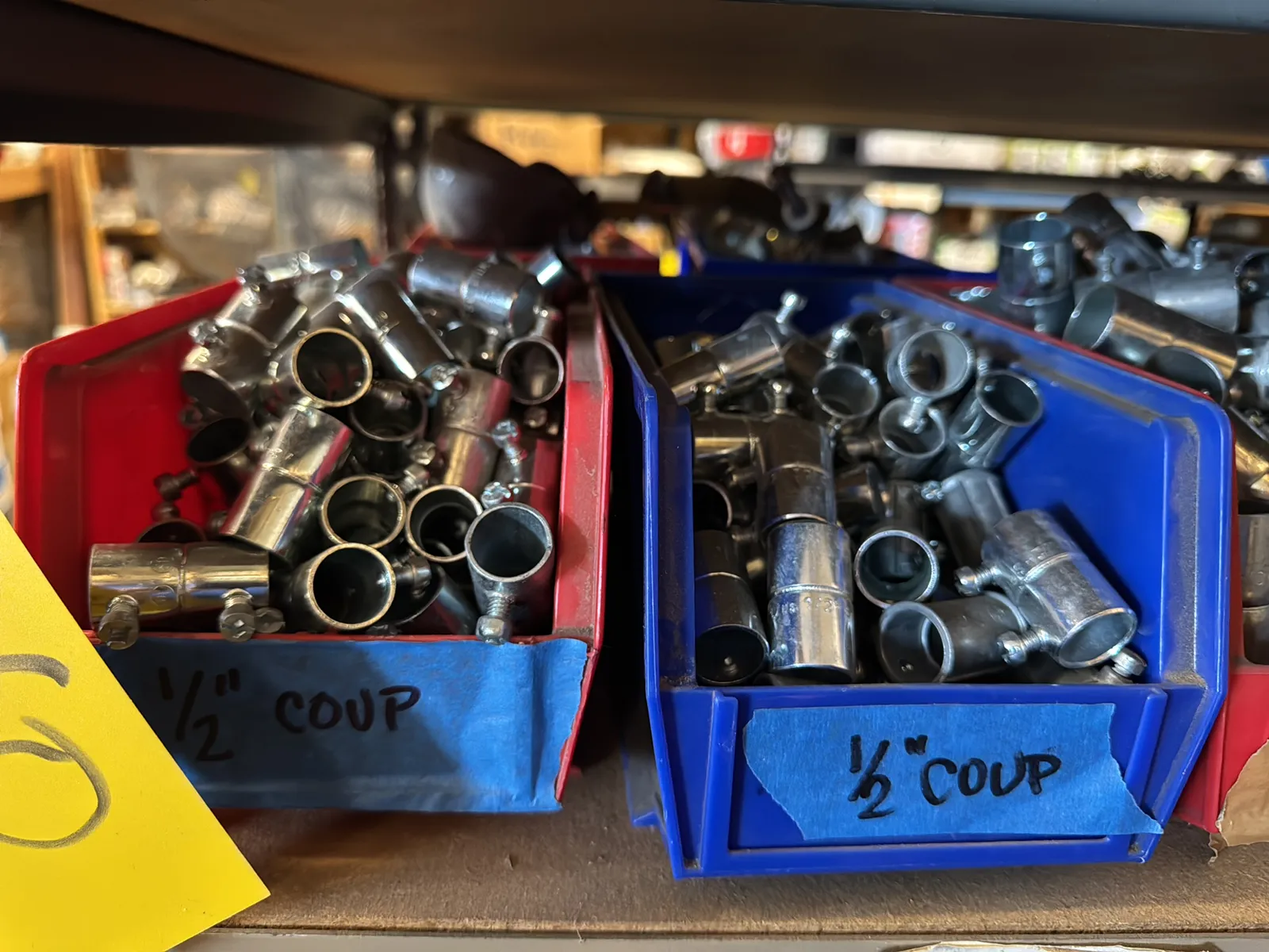 Contents Of (1) Shelf: Assorted Electrical Supply, Coupling Hardware And More, photo 2 of 7