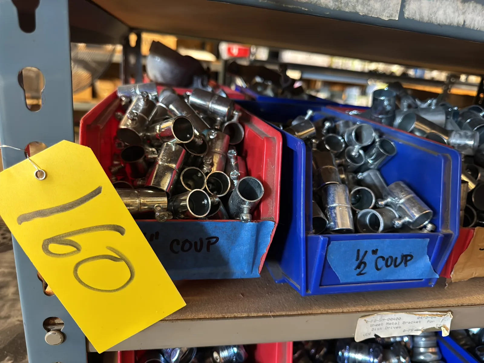 Contents Of (1) Shelf: Assorted Electrical Supply, Coupling Hardware And More, photo 1 of 7