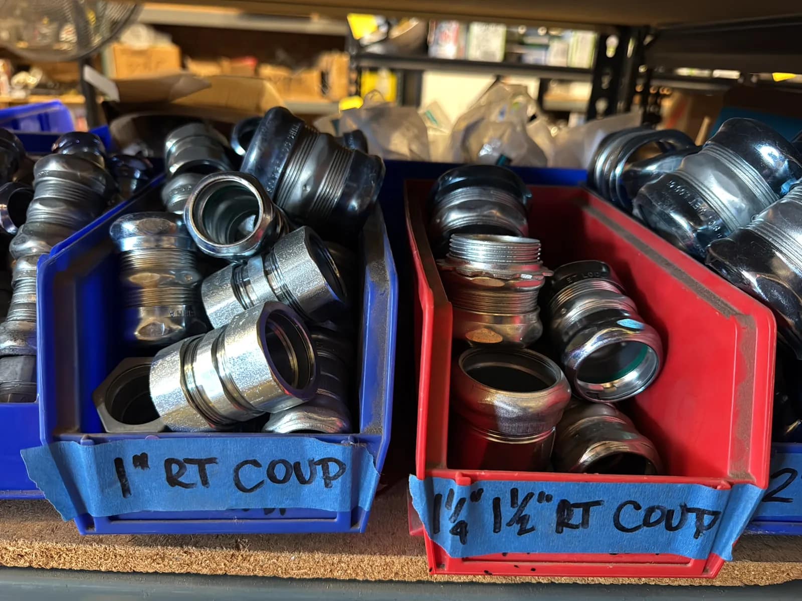 Contents Of (1) Shelf: Assorted Electrical Supply, Coupling Hardware And More, photo 3 of 7