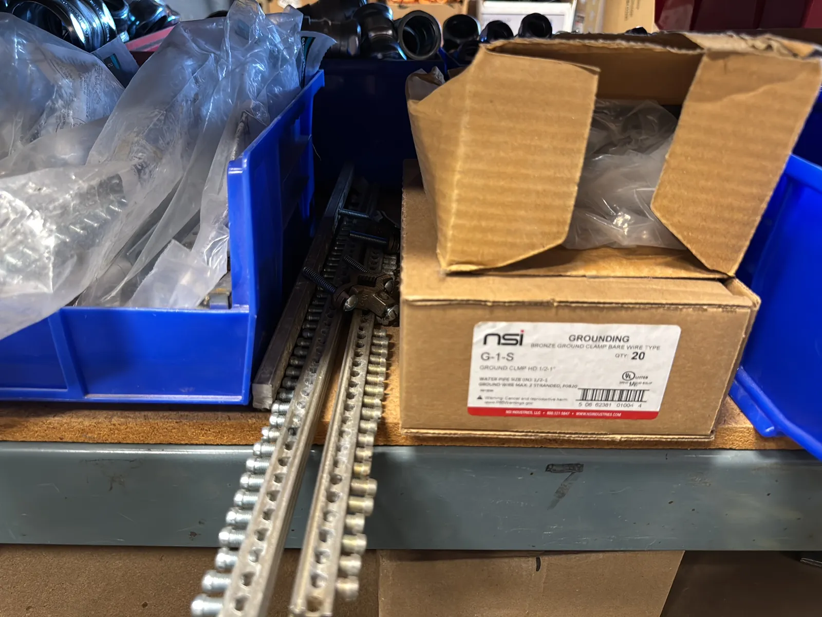 Contents Of (1) Shelf: Assorted Electrical Supply, Coupling Hardware And More, photo 6 of 7