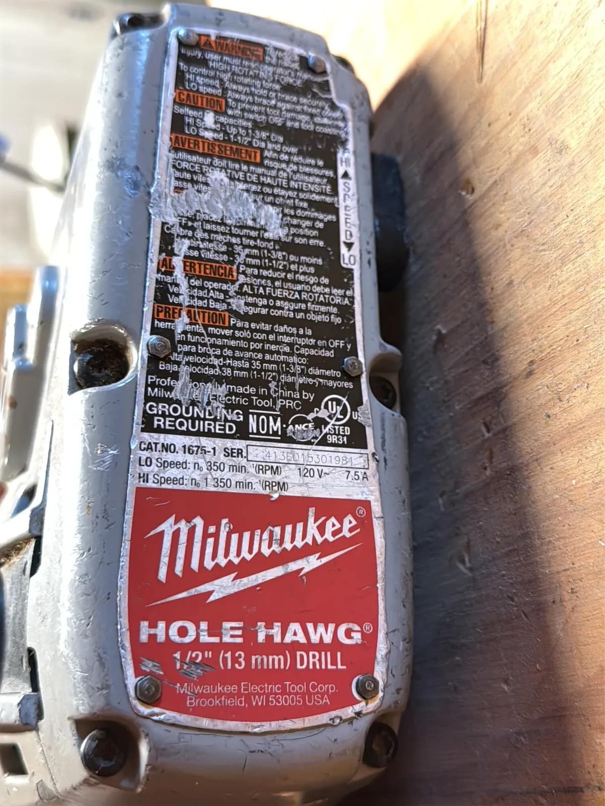 Milwaukee 1/2” Hole Hawg Drill, photo 5 of 5