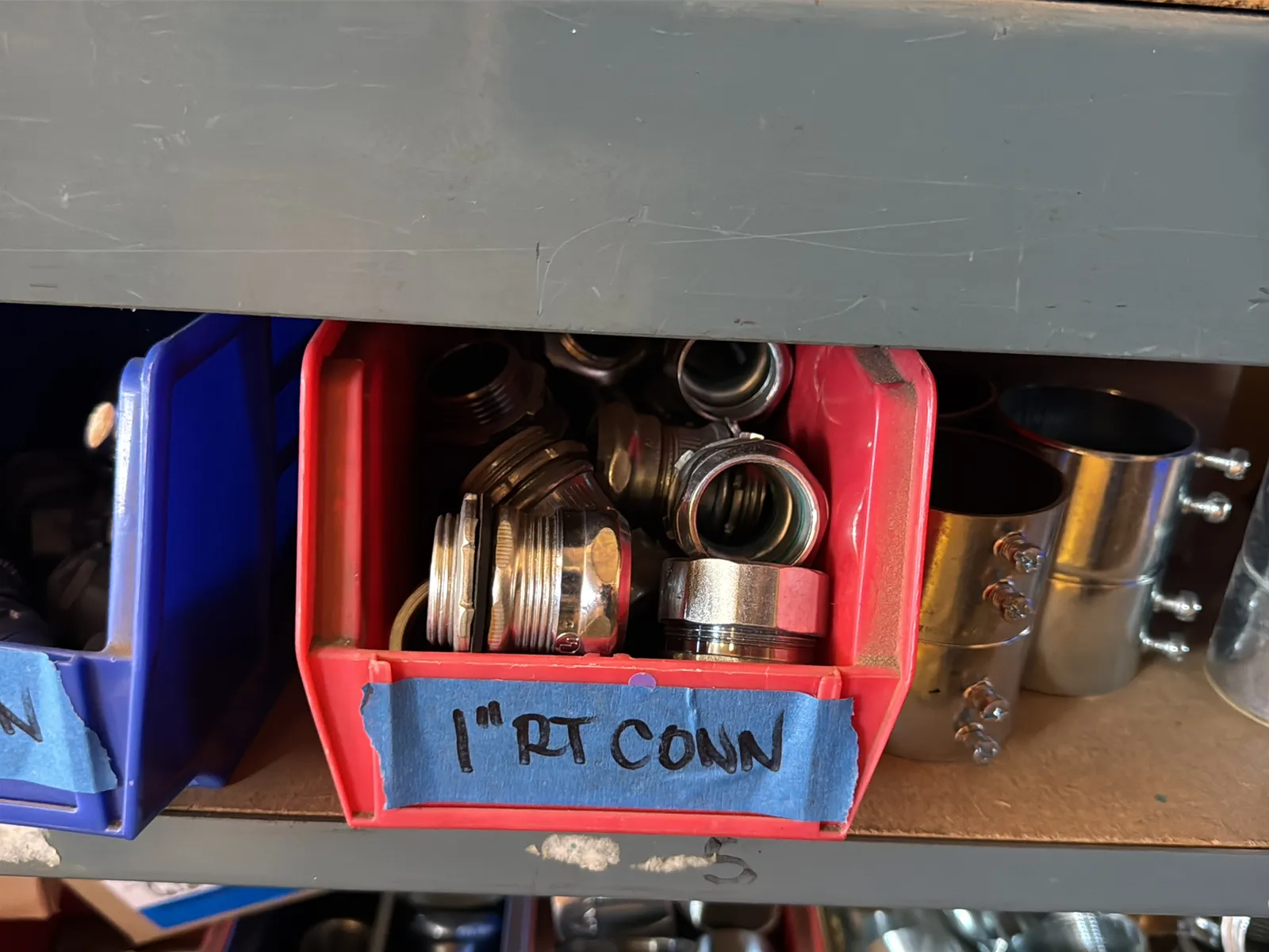 Contents Of (1) Shelf: Assorted Electrical Supply, Coupling Hardware And More, photo 3 of 7