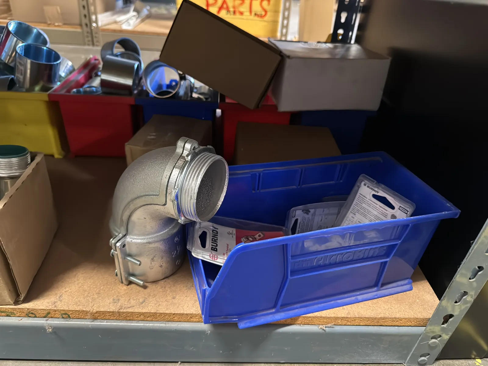 Contents Of (1) Shelf: Assorted Electrical Supply, Coupling Hardware And More, photo 5 of 6
