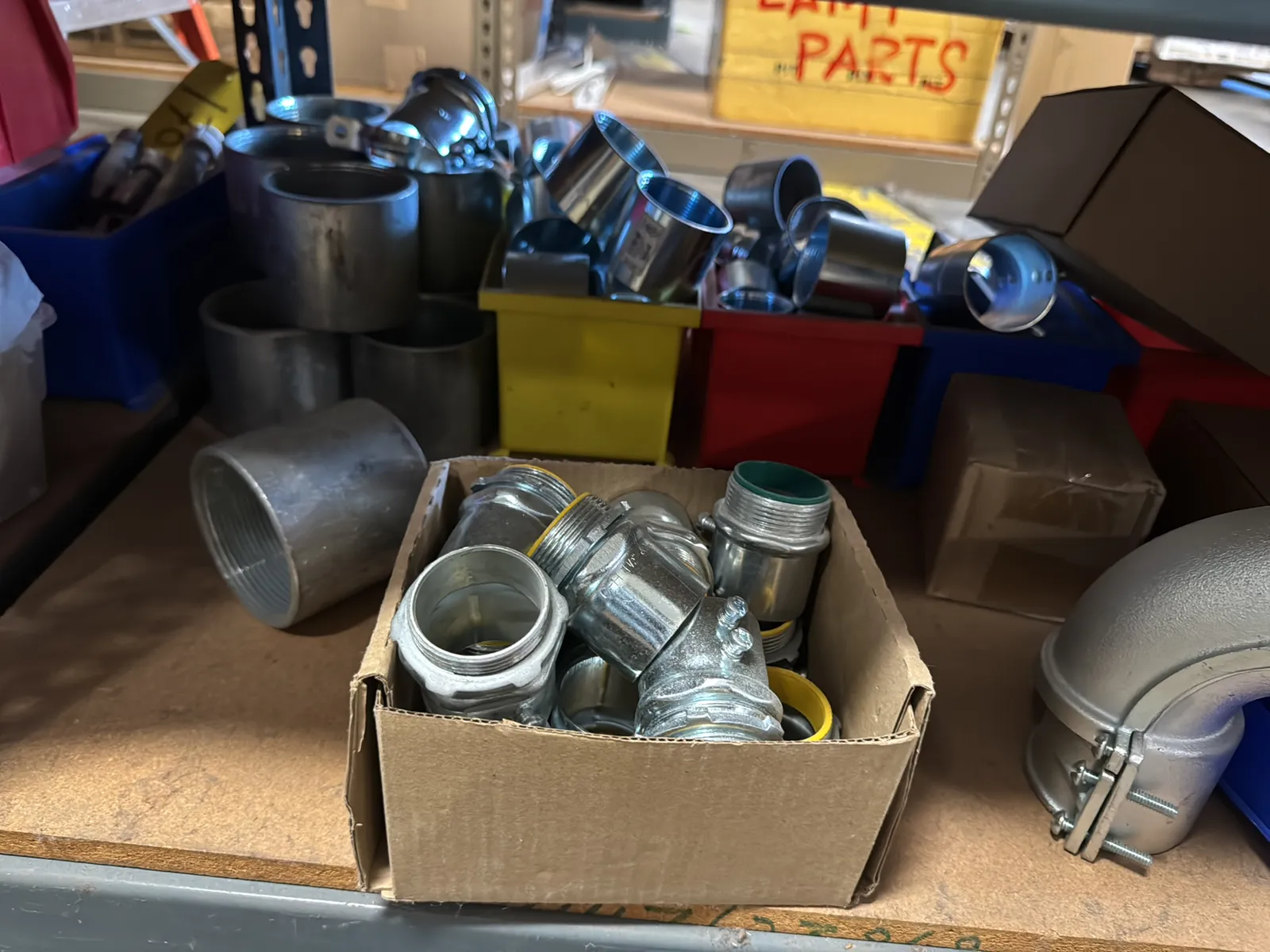 Contents Of (1) Shelf: Assorted Electrical Supply, Coupling Hardware And More, photo 6 of 6