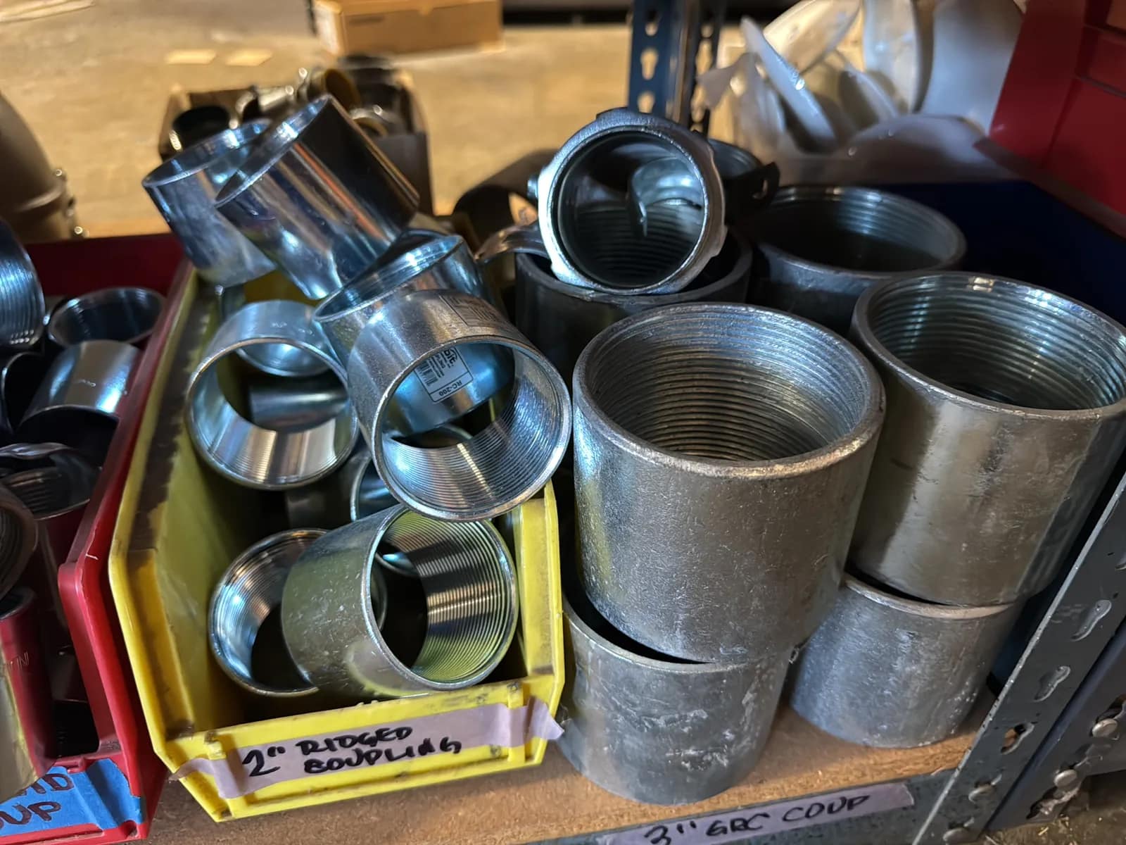 Contents Of (1) Shelf: Assorted Electrical Supply, Coupling Hardware And More, photo 4 of 6