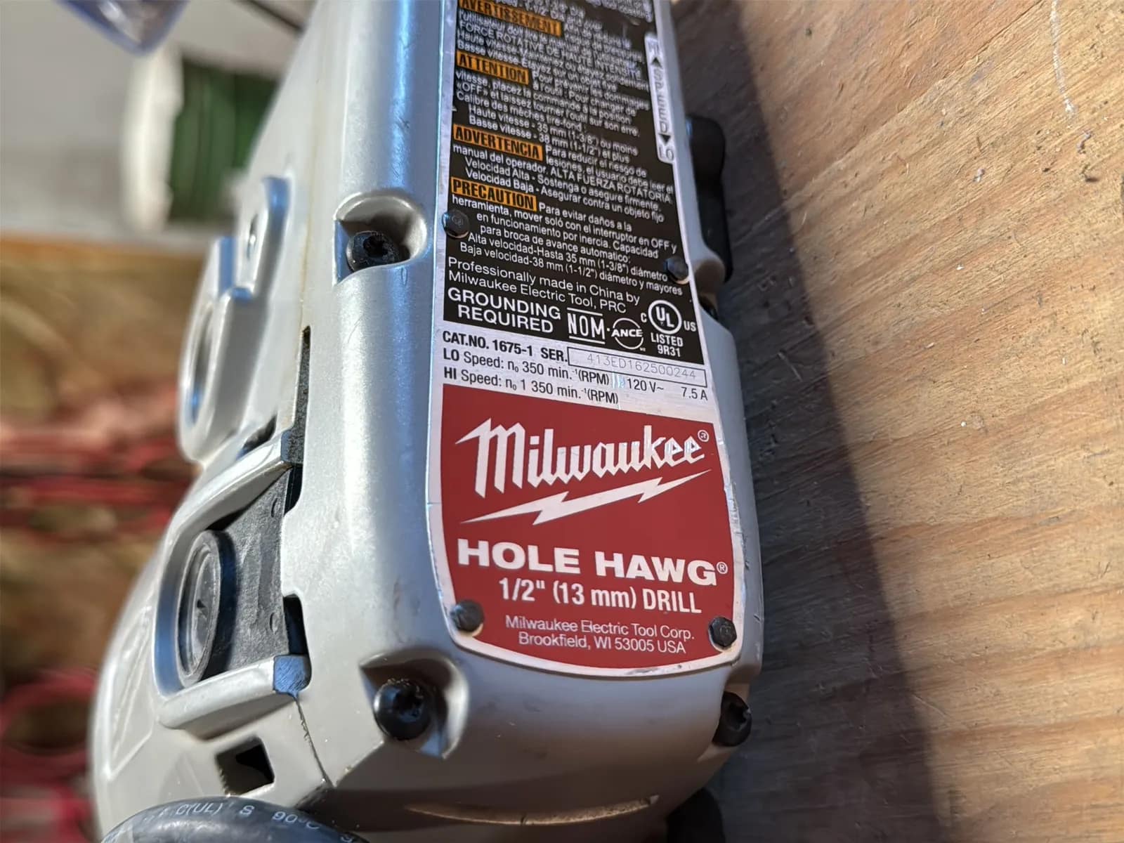 Milwaukee 1/2” Hole Hawg Drill, photo 4 of 5