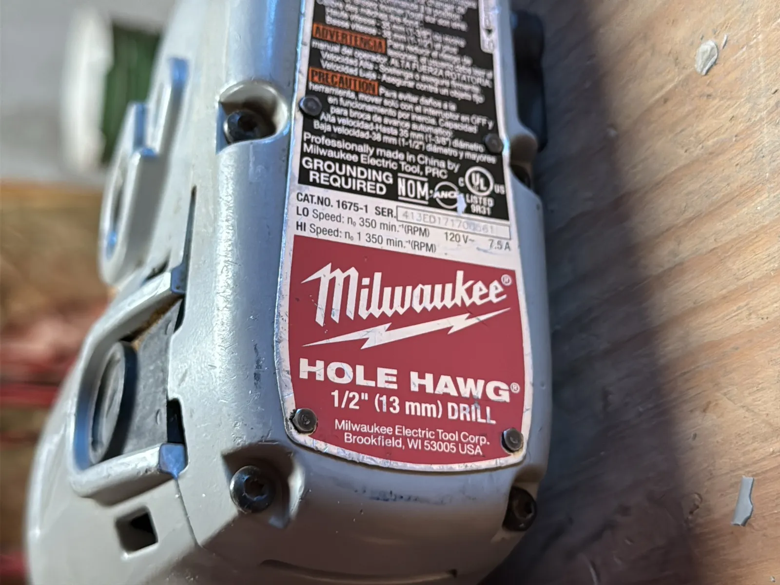 Milwaukee 1/2” Hole Hawg Drill, photo 5 of 5