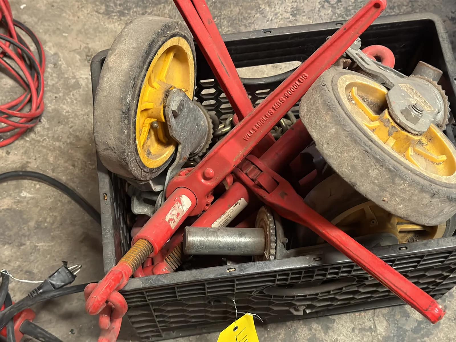 Crate And Contents: Chain Binders, Heavy Duty Large Casters, photo 3 of 6