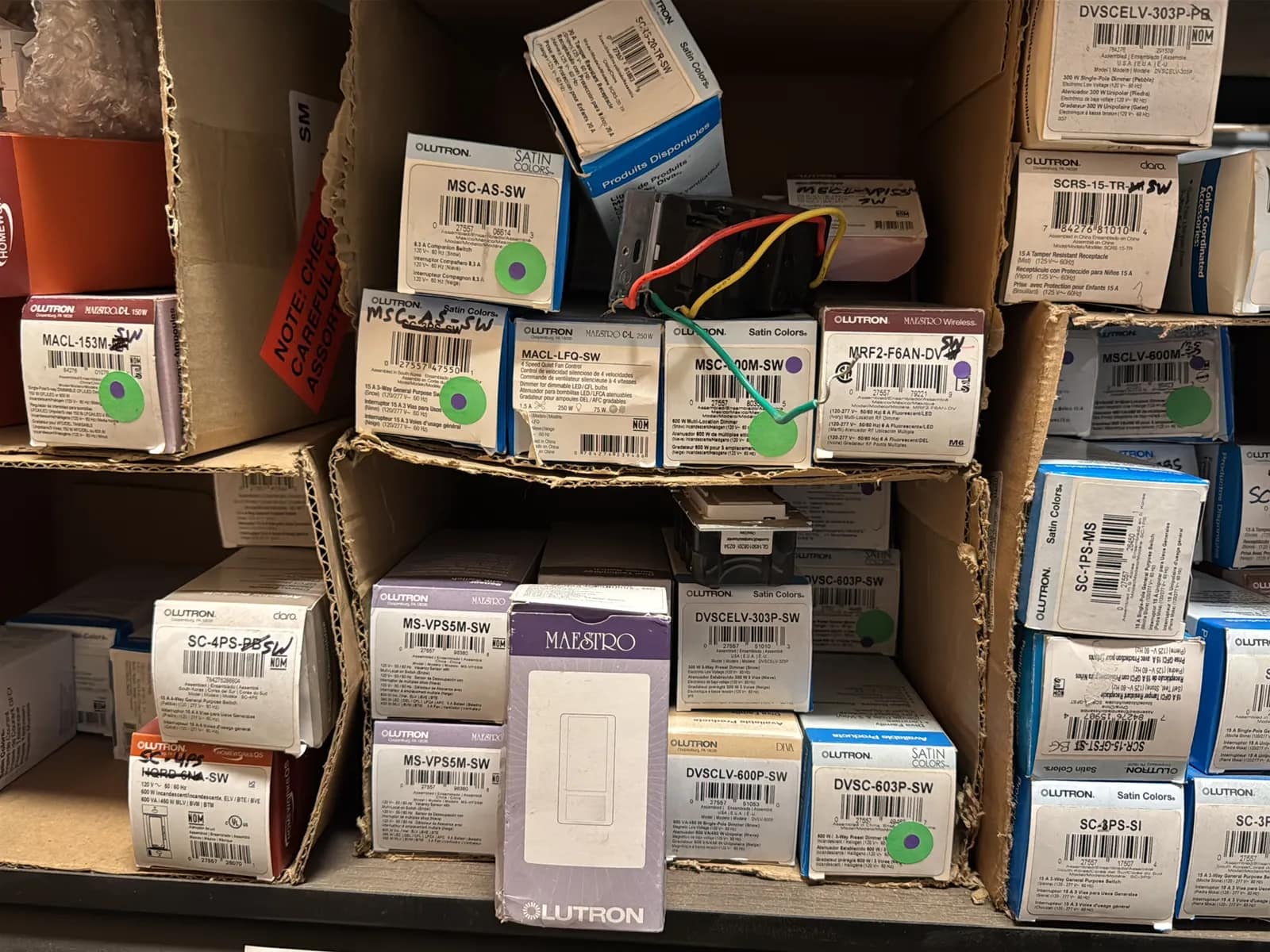 Contents Of (1) Shelf: Decora Switches, Lutron Switches, Switch Plates And More, photo 8 of 9