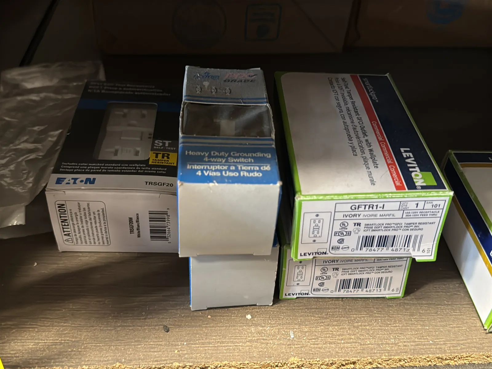 Contents Of (1) Shelf: Leviton Switches, Lutron Switches And More, photo 2 of 9