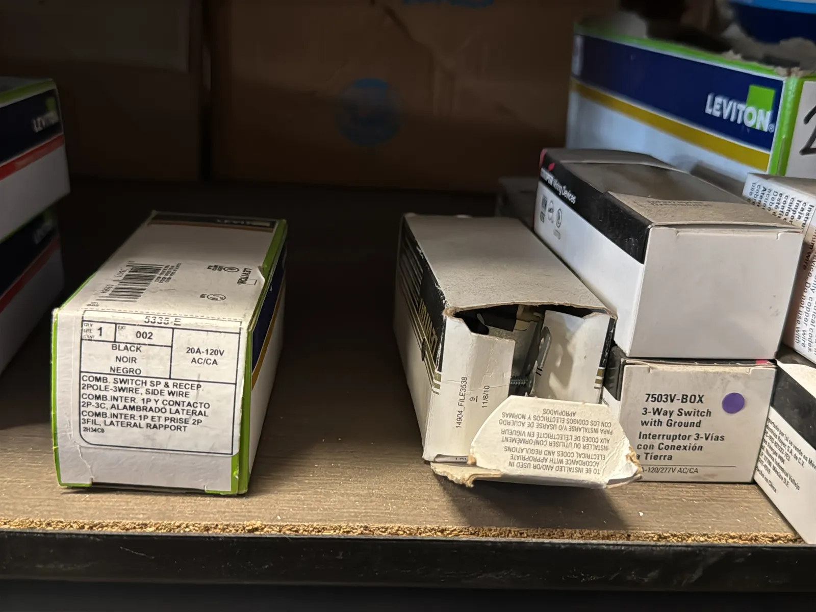 Contents Of (1) Shelf: Leviton Switches, Lutron Switches And More, photo 3 of 9