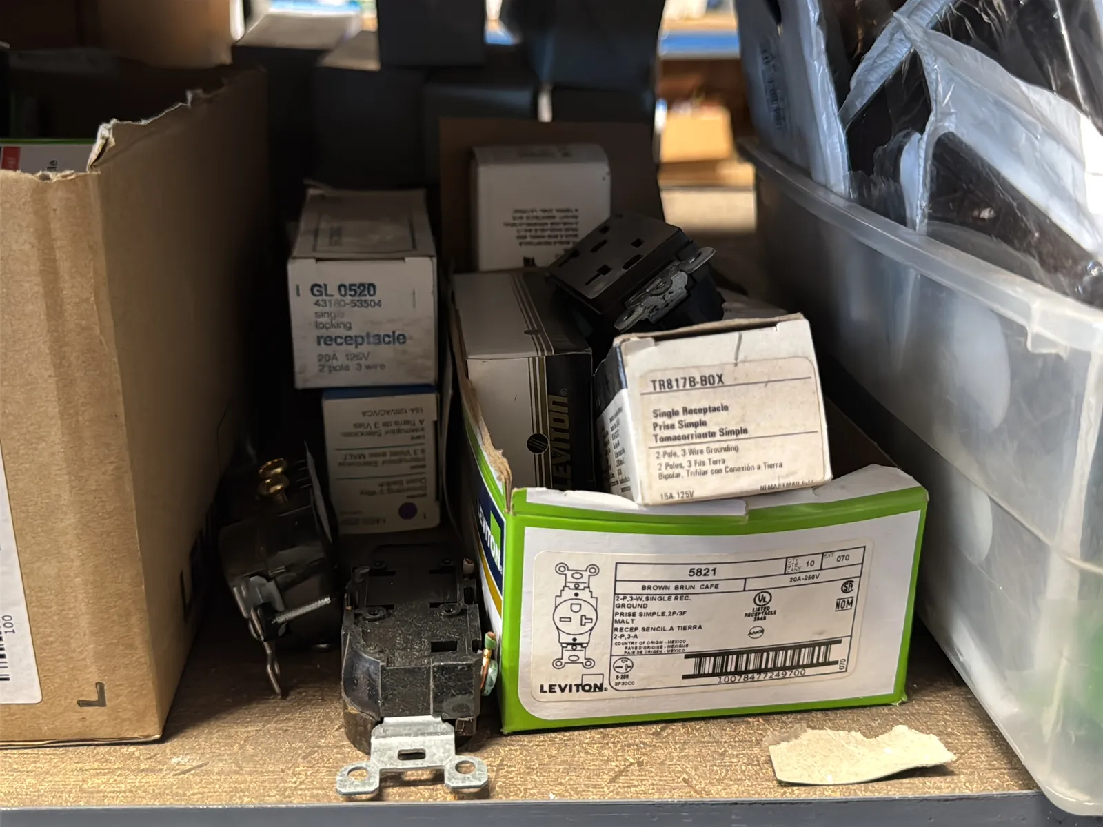 Contents Of (1) Shelf: Leviton Switches, Lutron Switches, Switch Plates And More, photo 4 of 12