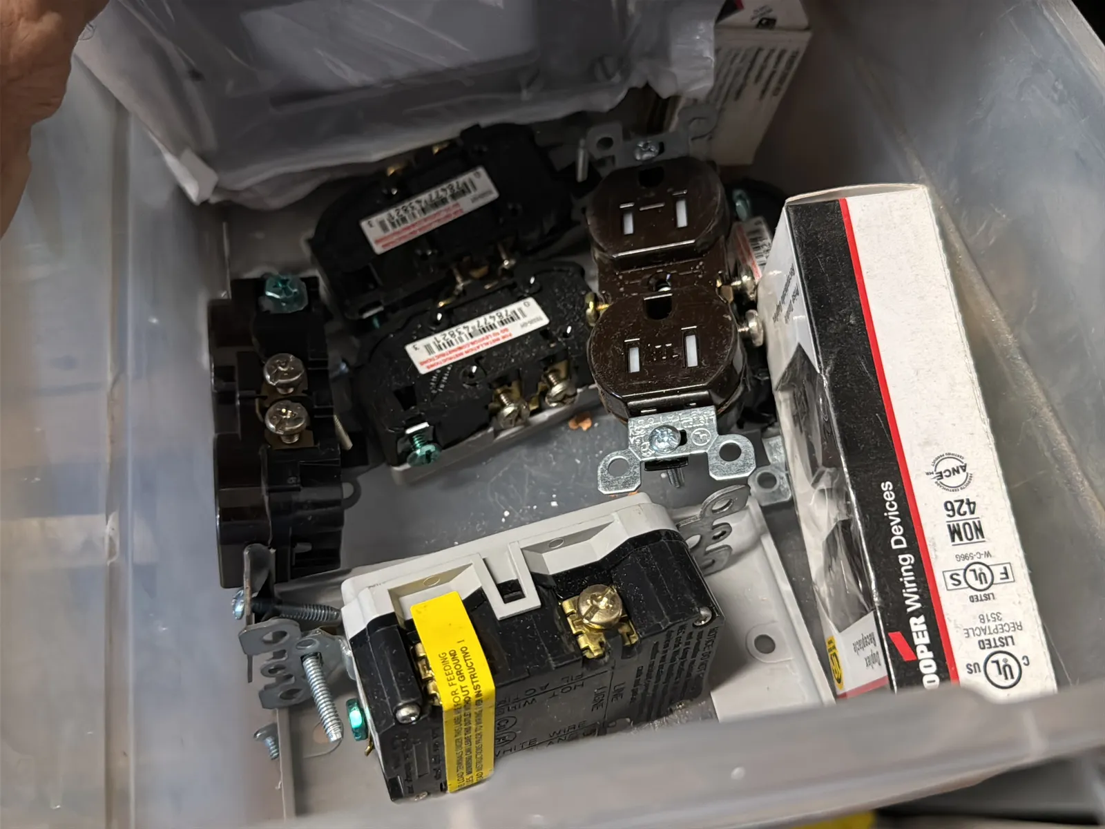 Contents Of (1) Shelf: Leviton Switches, Lutron Switches, Switch Plates And More, photo 8 of 12
