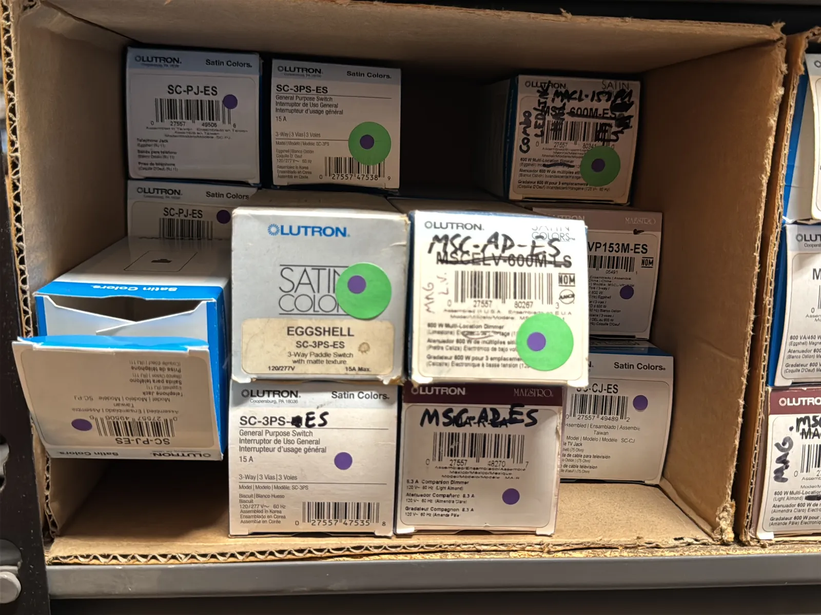 Contents Of (1) Shelf: Leviton Switches, Lutron Switches, Switch Plates And More, photo 12 of 12