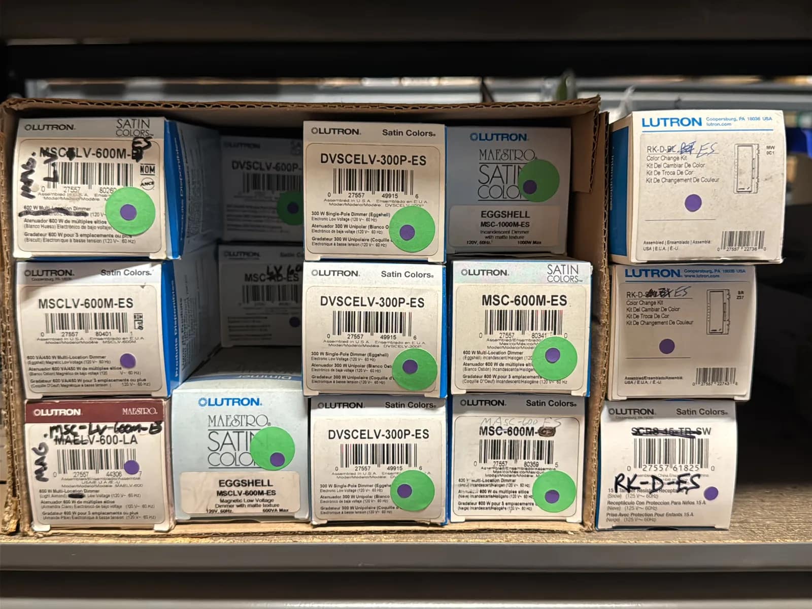 Contents Of (1) Shelf: Leviton Switches, Lutron Switches, Switch Plates And More, photo 11 of 12