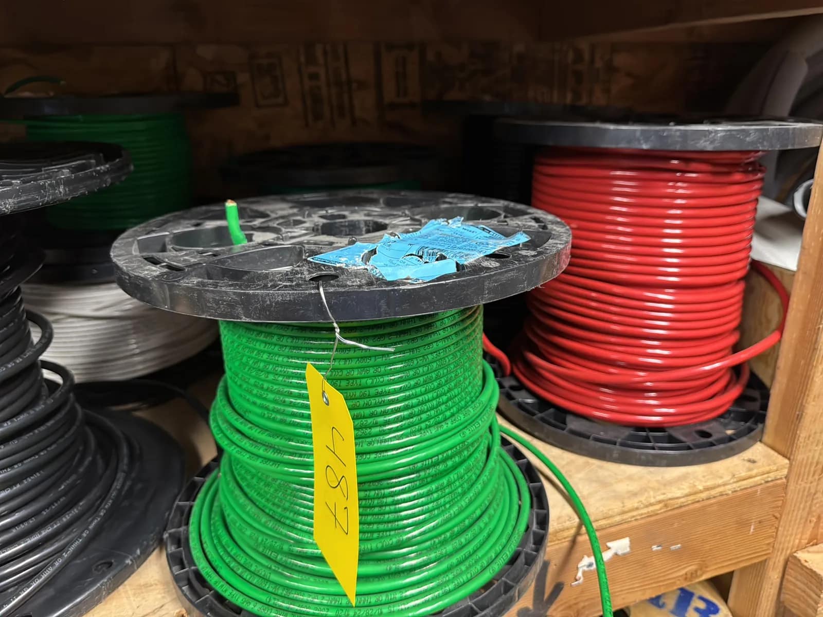 Contents Of (1) Shelf: (10) Spools of Assorted Wire, photo 11 of 11