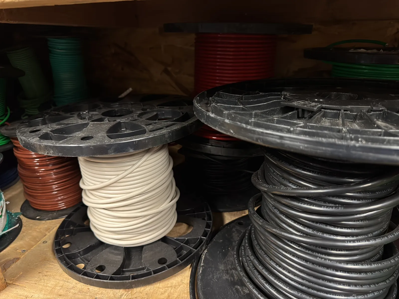 Contents Of (1) Shelf: (10) Spools of Assorted Wire, photo 10 of 11