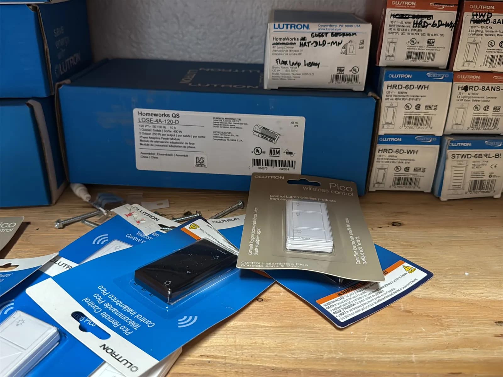 Contents Of (1) Shelf: Assorted Lutron Accessories, Power Modules, Switches, Wireless And More, photo 4 of 11