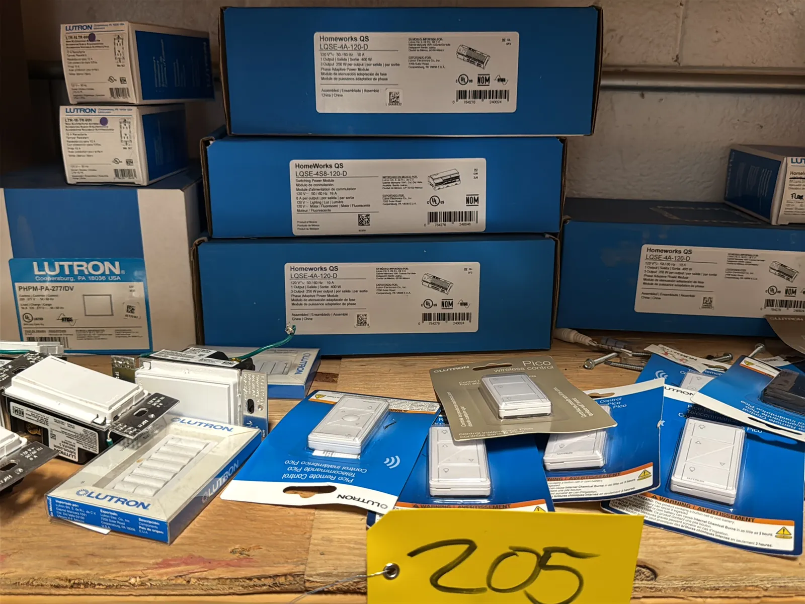 Contents Of (1) Shelf: Assorted Lutron Accessories, Power Modules, Switches, Wireless And More, photo 5 of 11