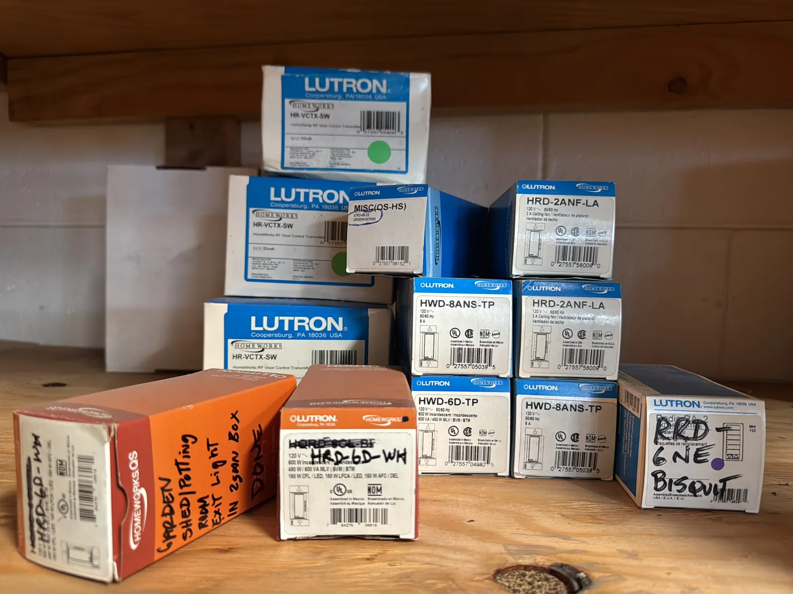 Contents Of (1) Shelf: Assorted Lutron Accessories, Landing Boards, Dimming Modules, Switches And More, photo 9 of 10