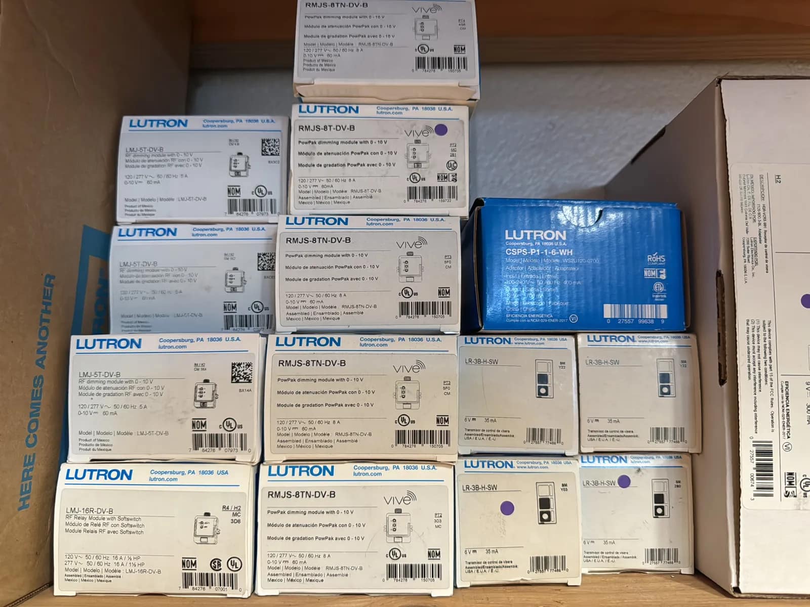 Contents Of (1) Shelf: Assorted Lutron Accessories, Landing Boards, Dimming Modules, Switches And More, photo 4 of 10