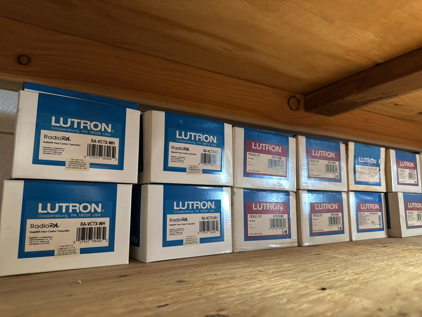 Contents Of (1) Shelf: Assorted Lutron Accessories, Power Modules, photo 8 of 9