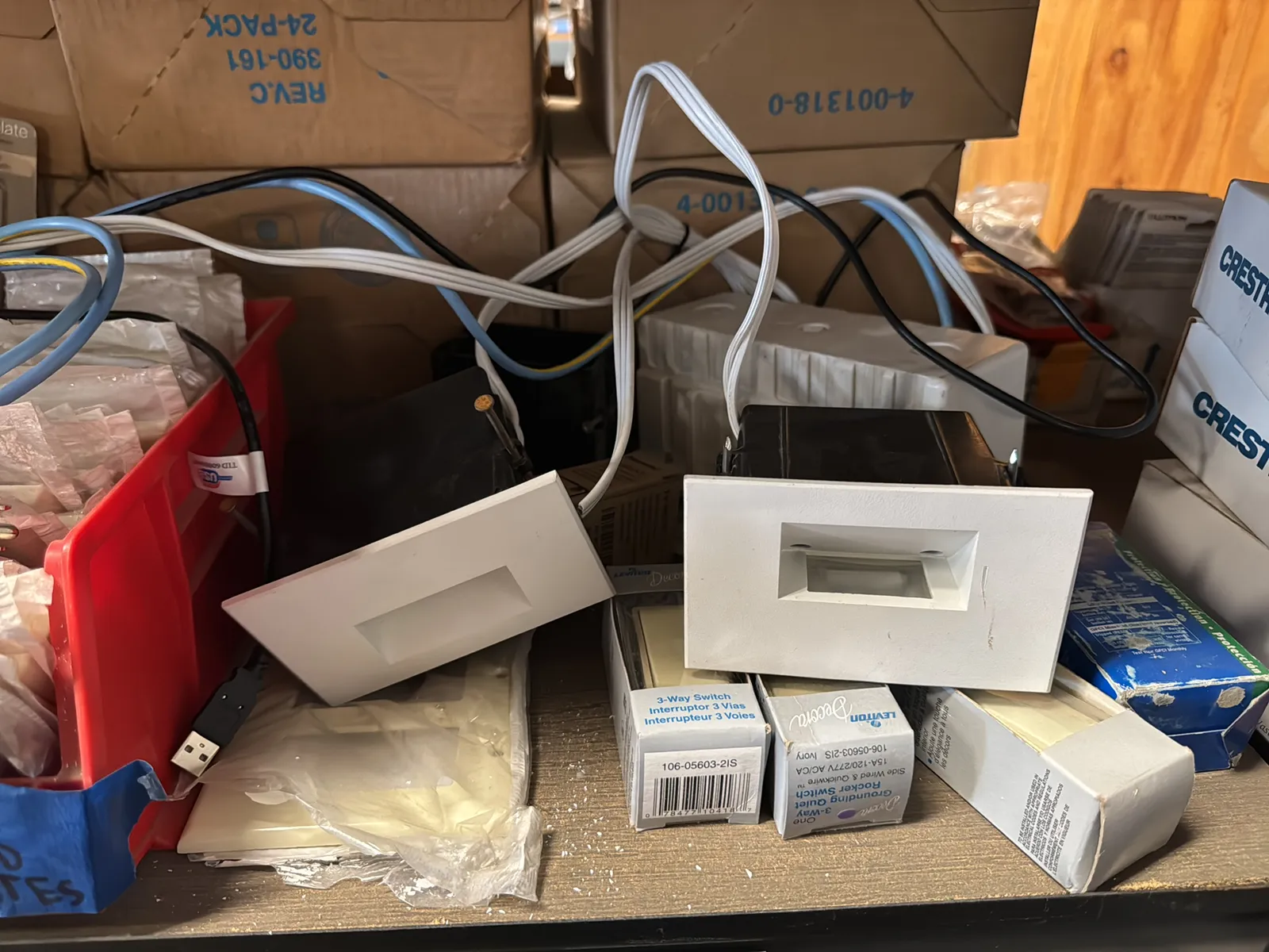 Contents Of (1) Shelf: Leviton Switches, Lutron Switches Switch Plates And More, photo 4 of 9