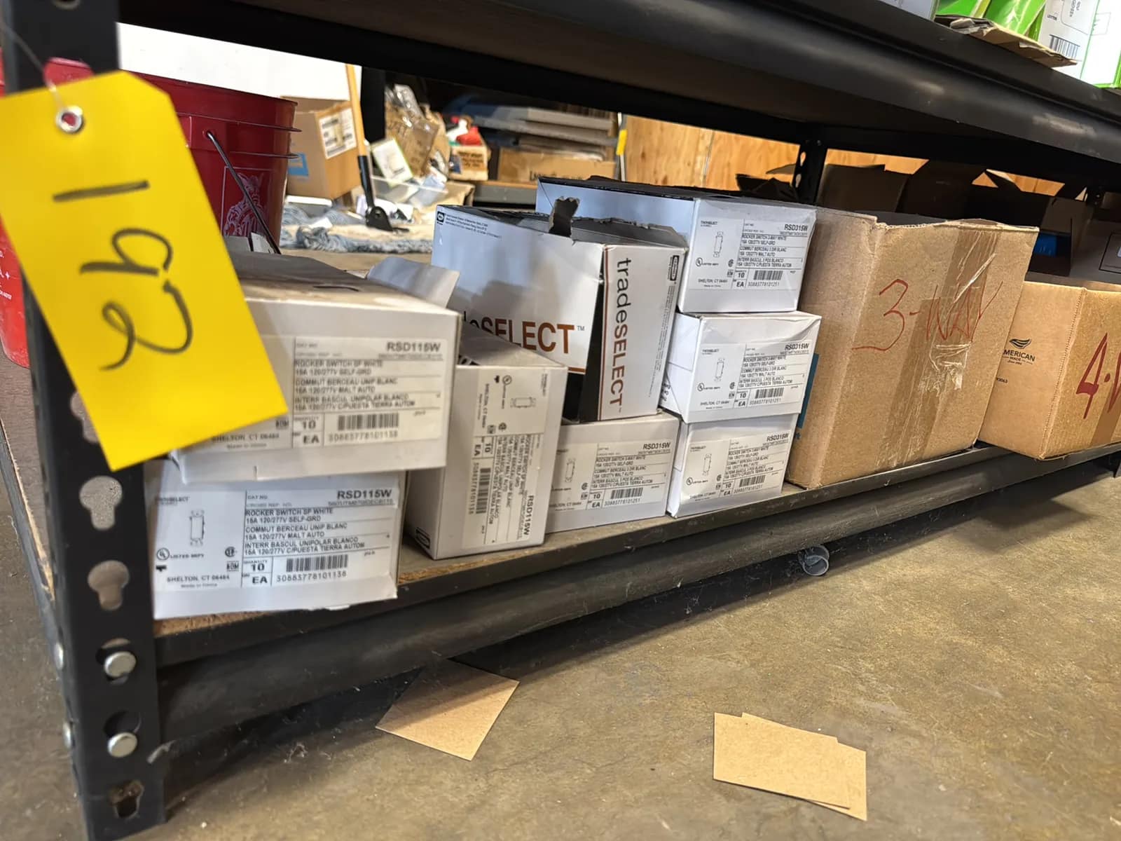 Contents Of (1) Shelf: Hubbell Electrical Hardware , Lutron Switches And More, photo 1 of 12