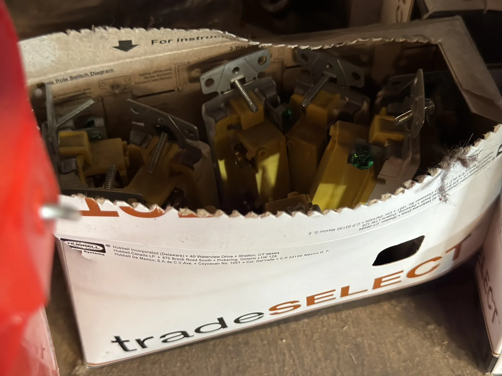 Contents Of (1) Shelf: Hubbell Electrical Hardware , Lutron Switches And More, photo 8 of 12