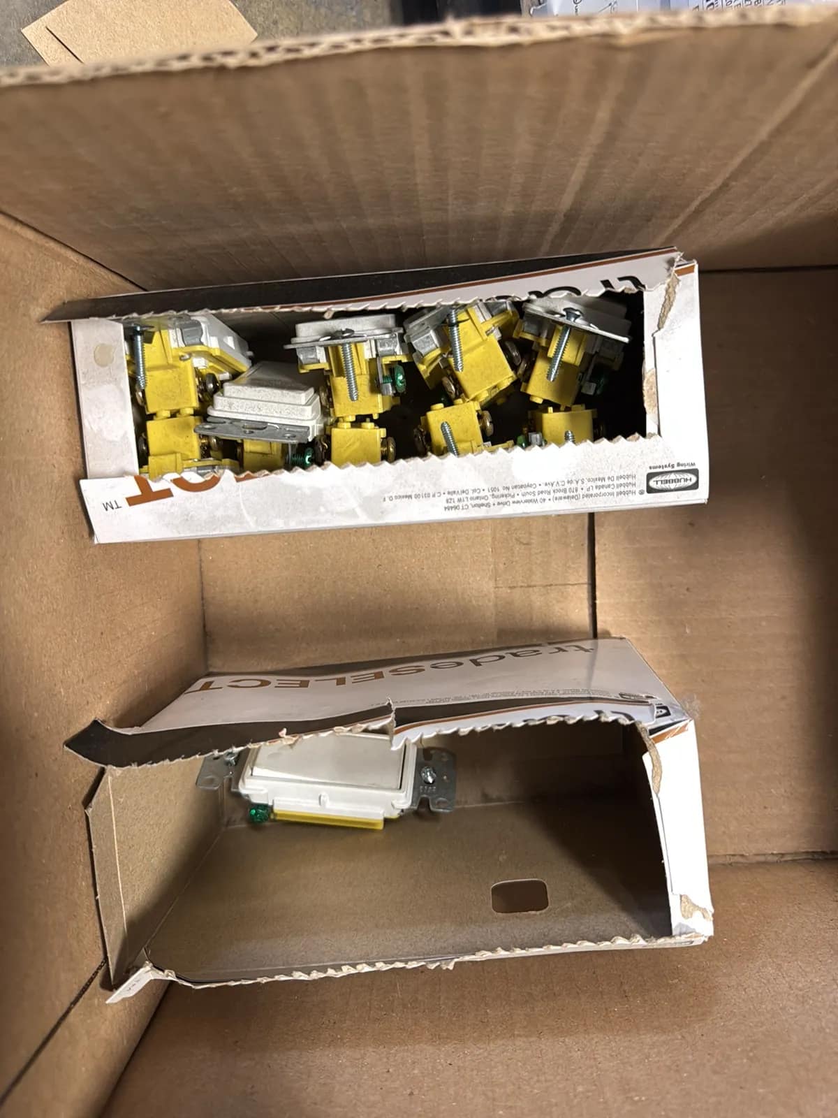 Contents Of (1) Shelf: Hubbell Electrical Hardware , Lutron Switches And More, photo 4 of 12