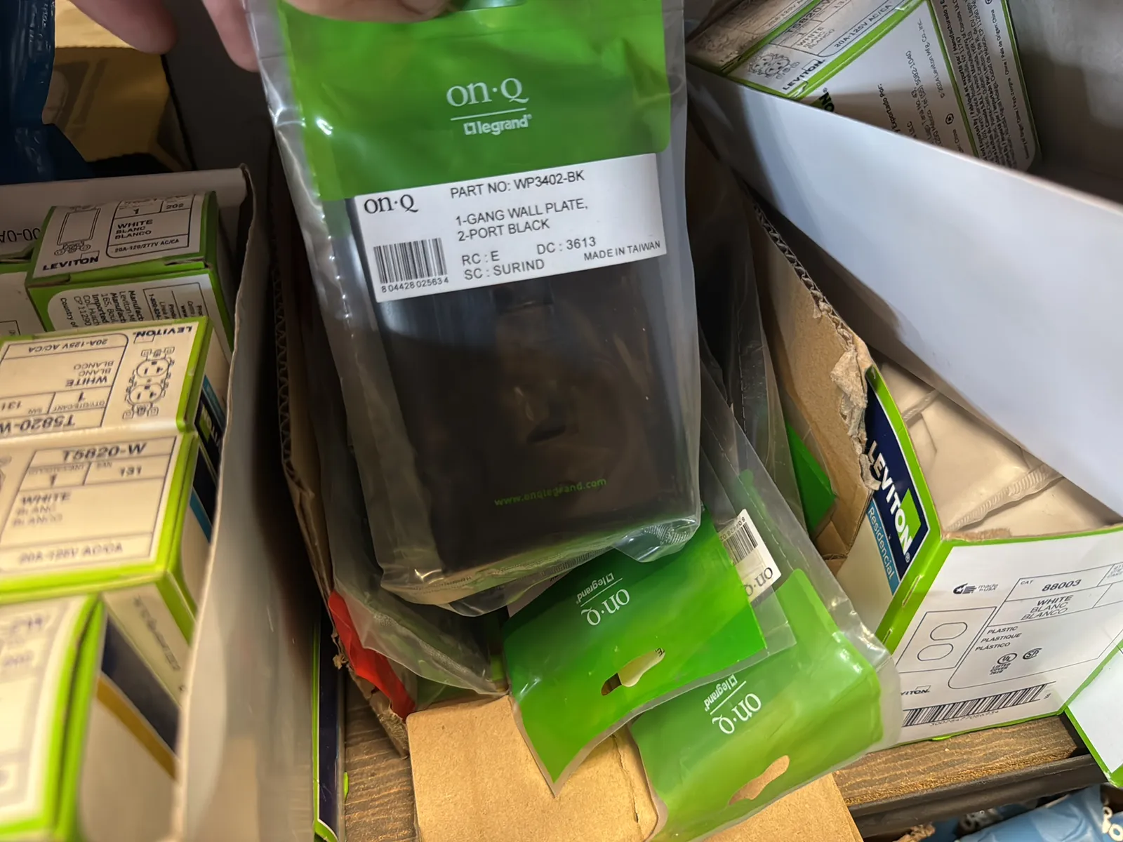 Contents Of (1) Shelf: Leviton Switches, Lutron Switches, Hardware And More, photo 4 of 16