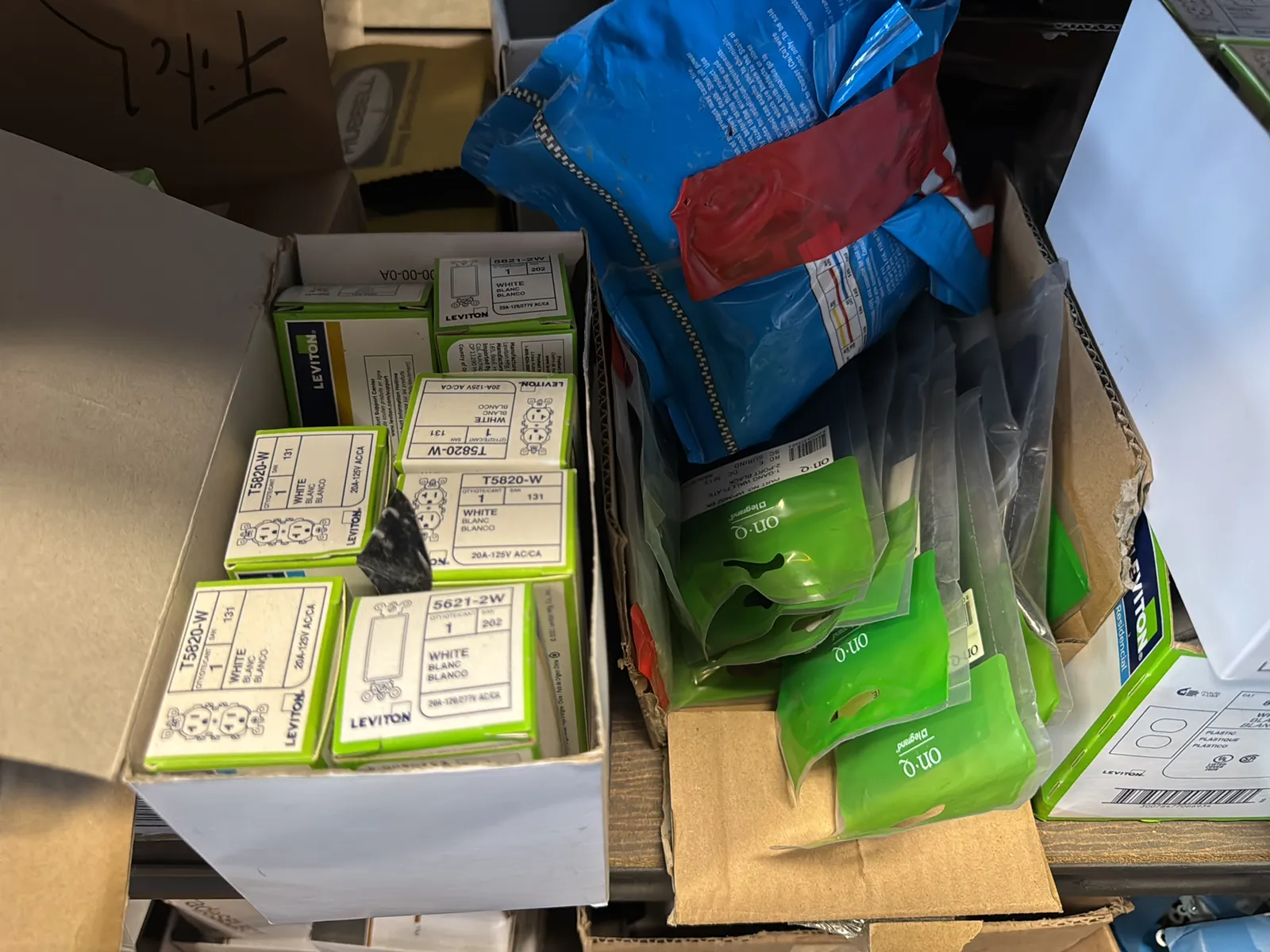 Contents Of (1) Shelf: Leviton Switches, Lutron Switches, Hardware And More, photo 3 of 16