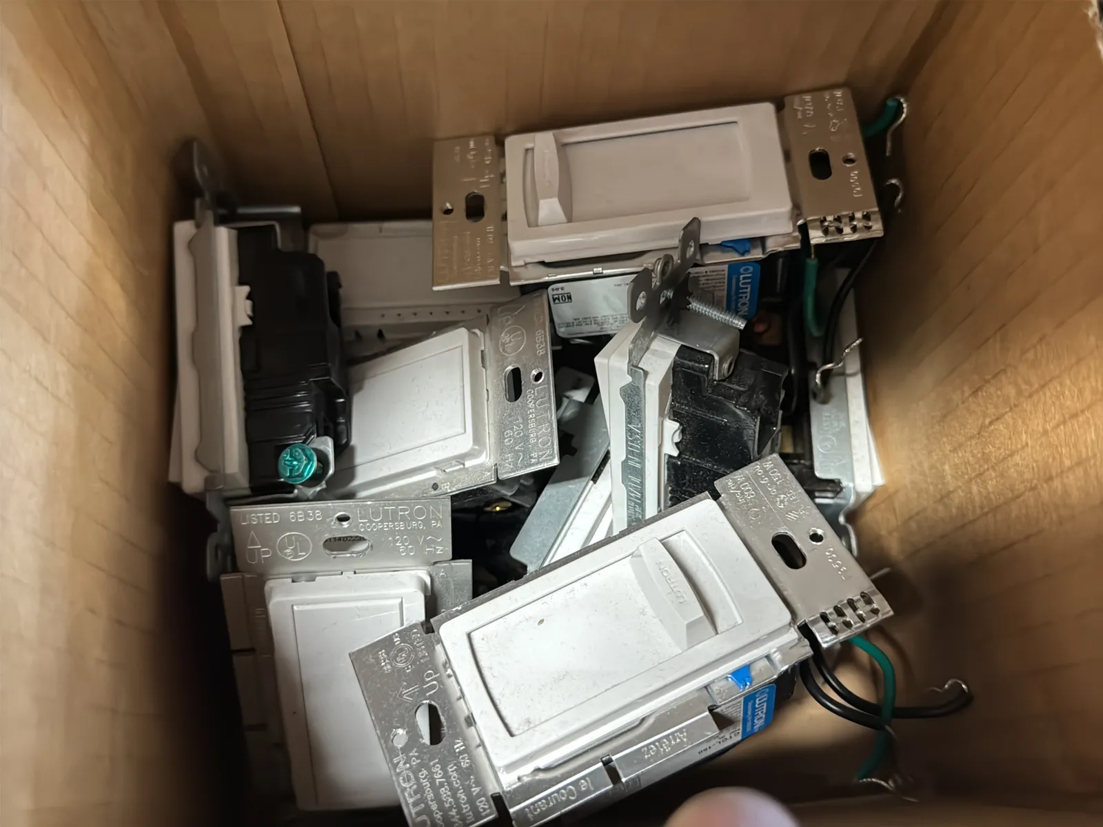 Contents Of (1) Shelf: Leviton Switches, Lutron Switches, Hardware And More, photo 12 of 16