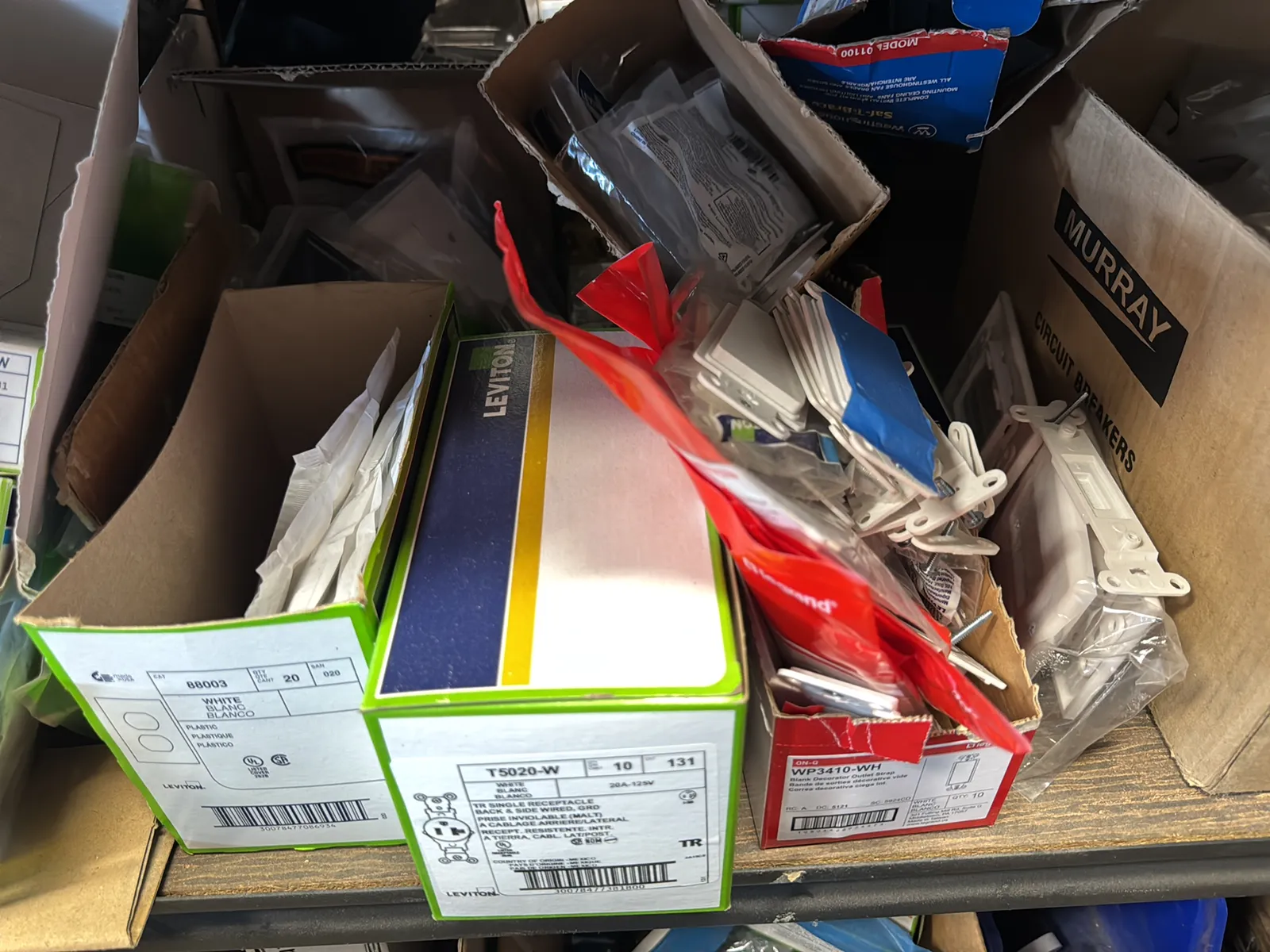 Contents Of (1) Shelf: Leviton Switches, Lutron Switches, Hardware And More, photo 6 of 16