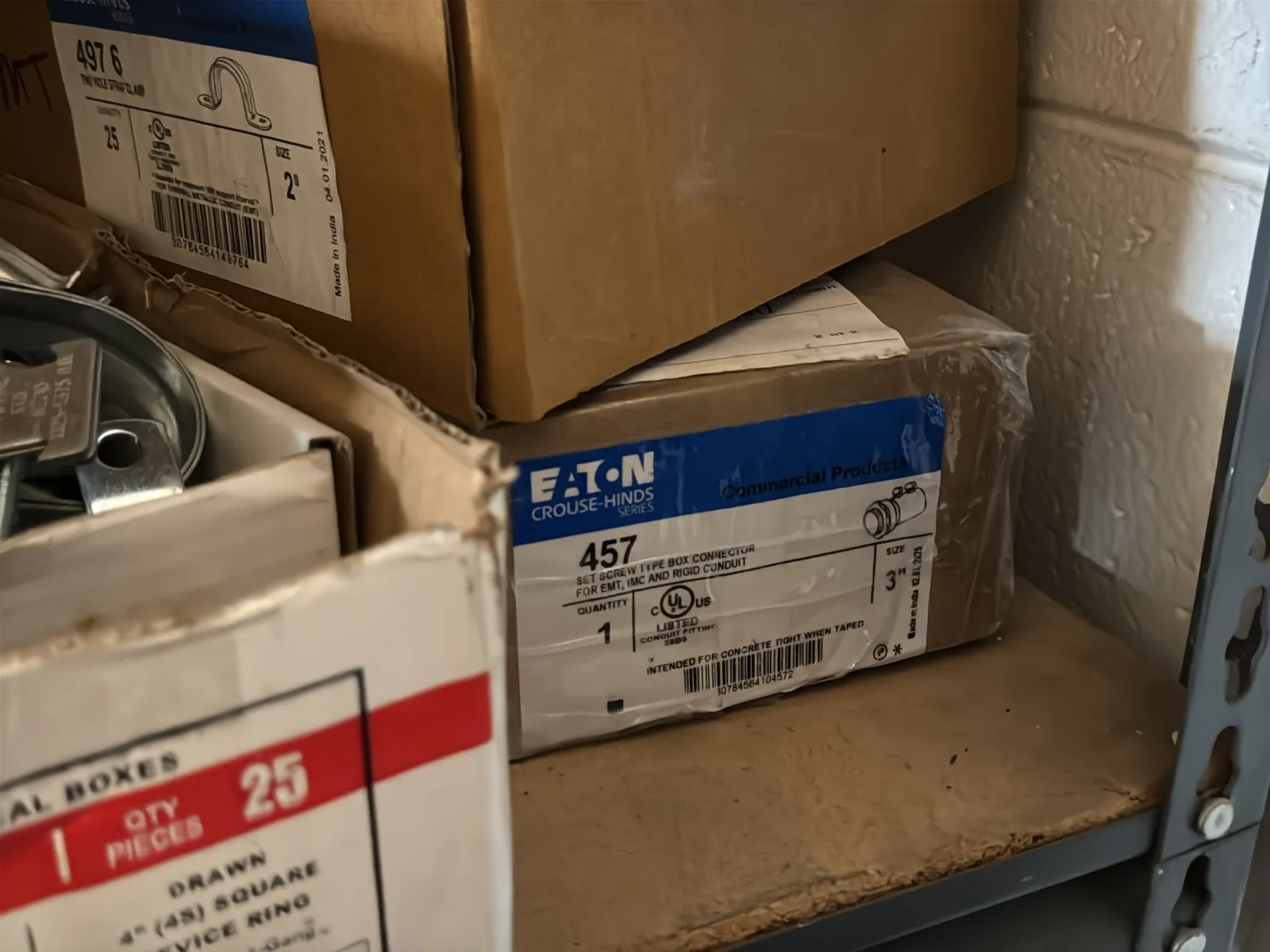 Contents Of (1) Shelf: Assorted Electrical Supply, Fitting Hardware, Wire And More, photo 6 of 10