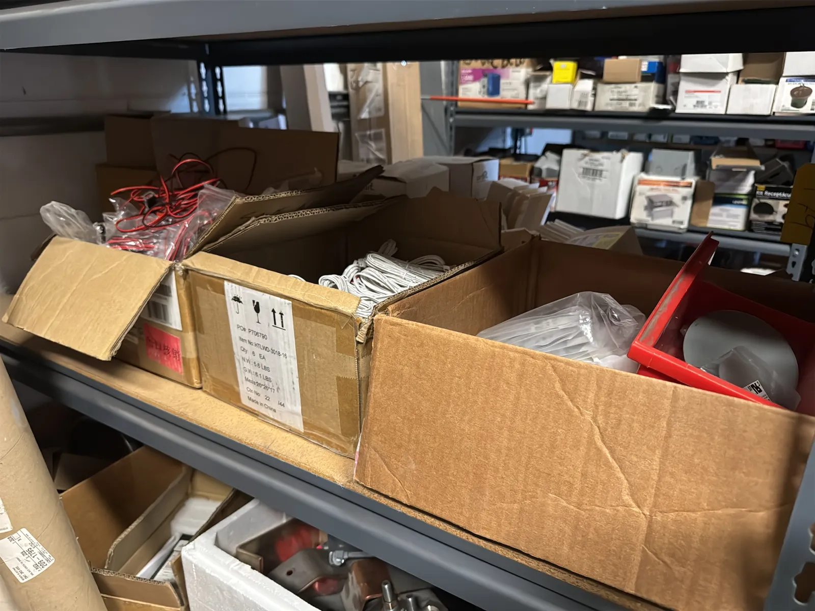 Contents Of (1) Shelf: Assorted Electrical Supply, Fitting Hardware, Wire And More, photo 10 of 10
