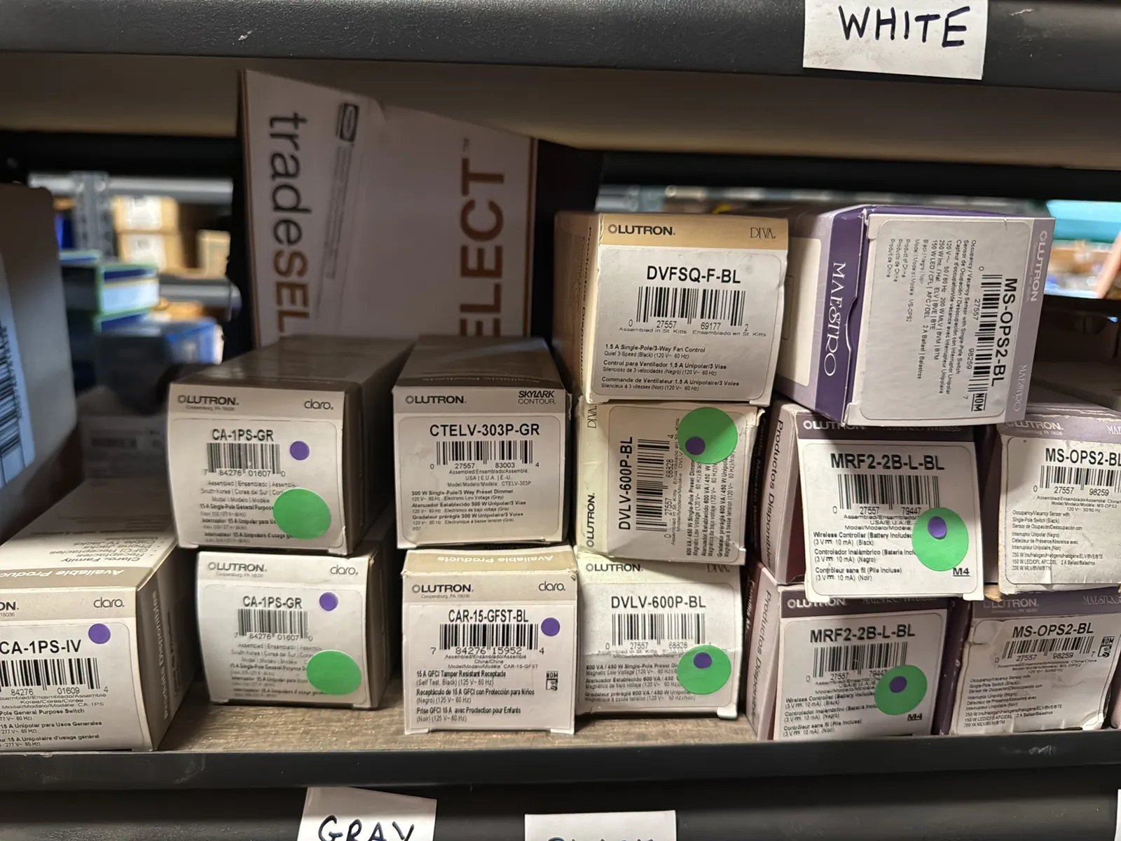 Contents Of (1) Shelf: Leviton Switches, Lutron Switches And More, photo 10 of 12