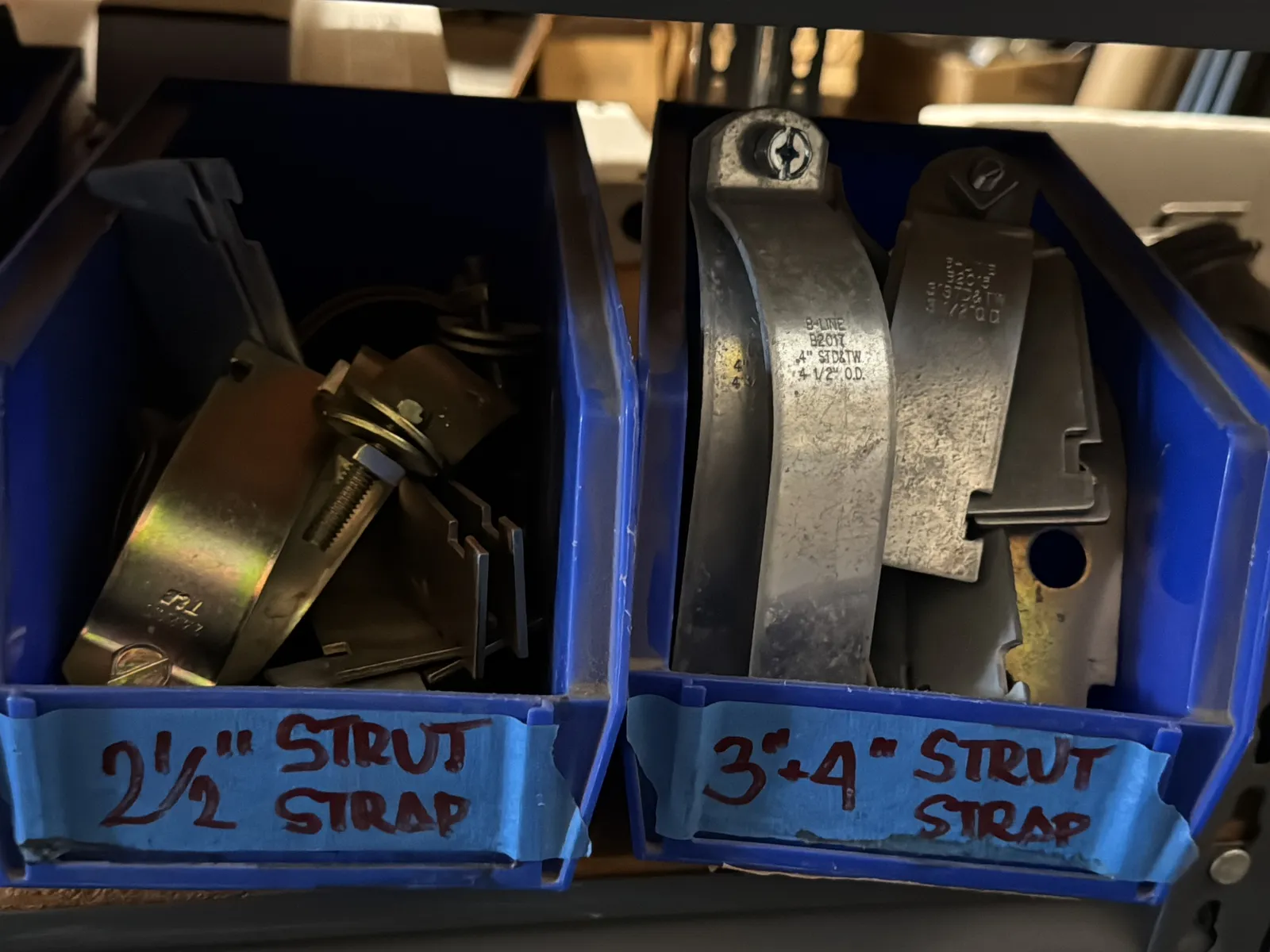 Contents Of (1) Shelf: Assorted Electrical Supply, Strut Strap Hardware And More, photo 5 of 13